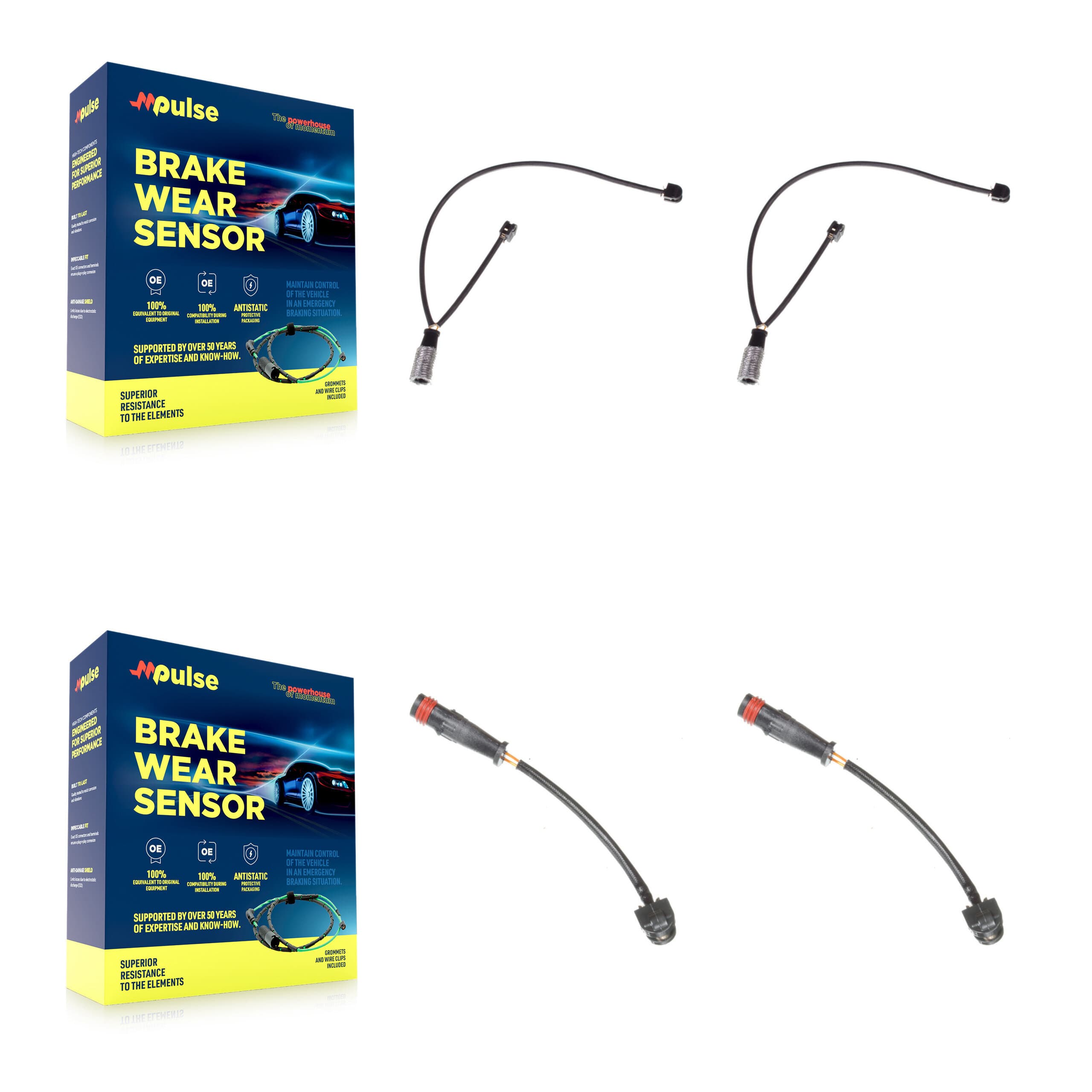 Mpulse - KSE-100170 - Front and Rear Disc Brake Pad Wear Sensor Kits image 1