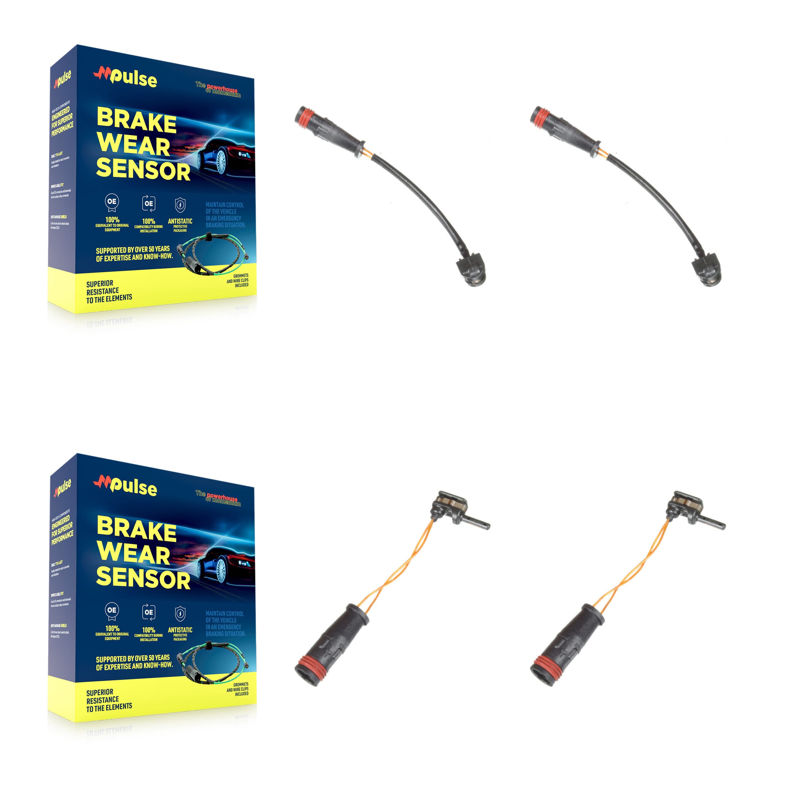 Mpulse - KSE-100172 - Front and Rear Disc Brake Pad Wear Sensor Kits image 1