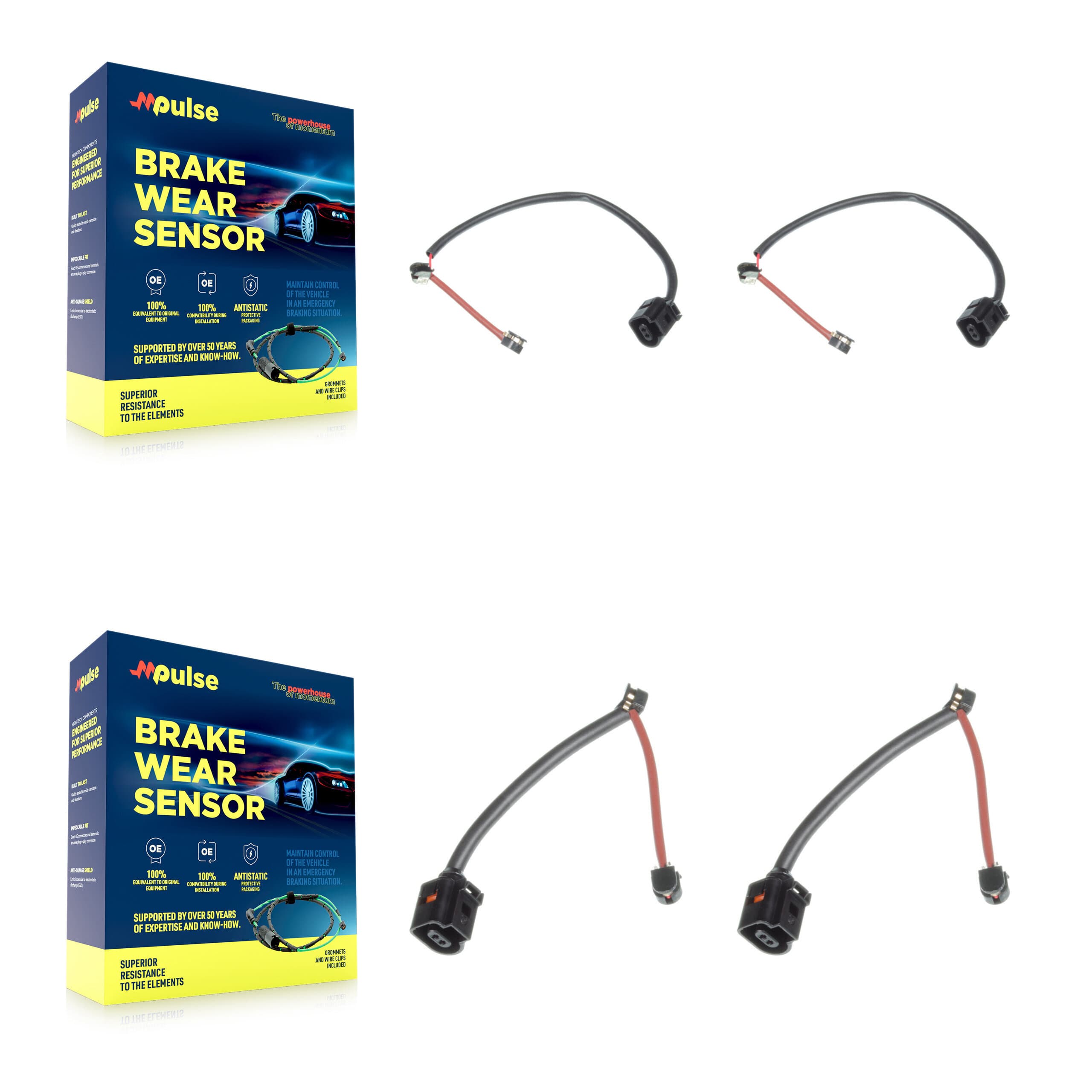 Mpulse - KSE-100179 - Front and Rear Disc Brake Pad Wear Sensor Kits image 1