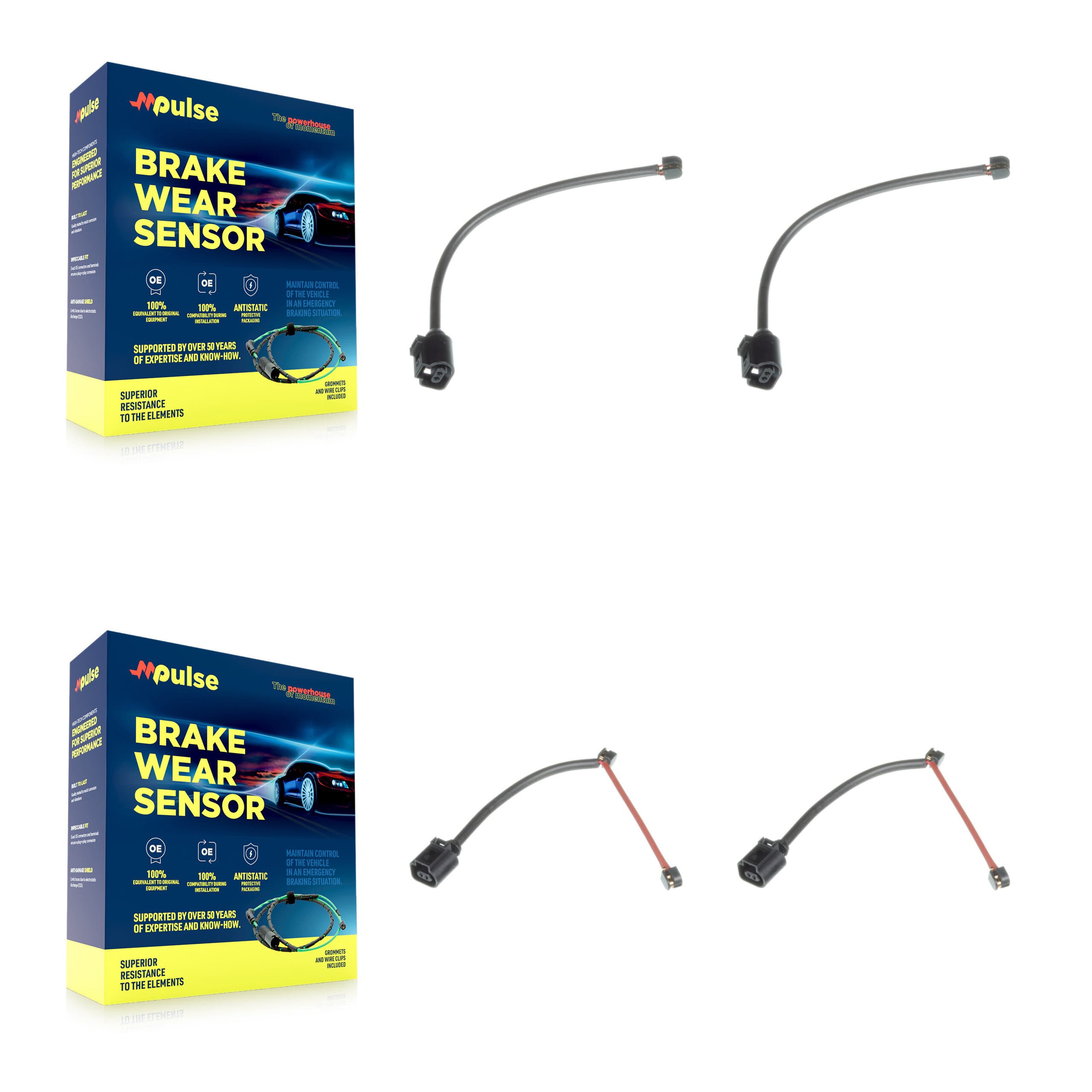 Mpulse - KSE-100181 - Front and Rear Disc Brake Pad Wear Sensor Kits image 1