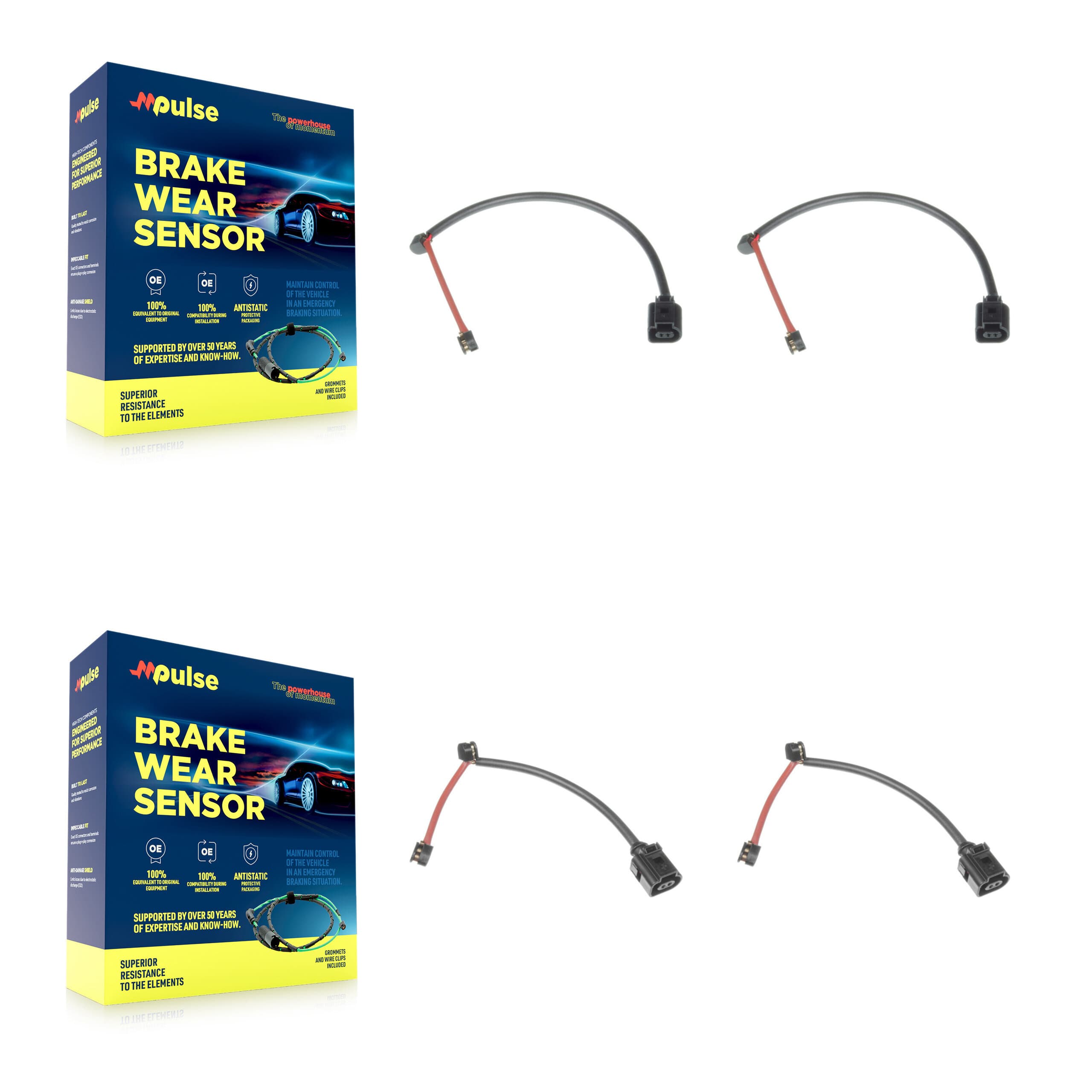 Mpulse - KSE-100183 - Front and Rear Disc Brake Pad Wear Sensor Kits image 1