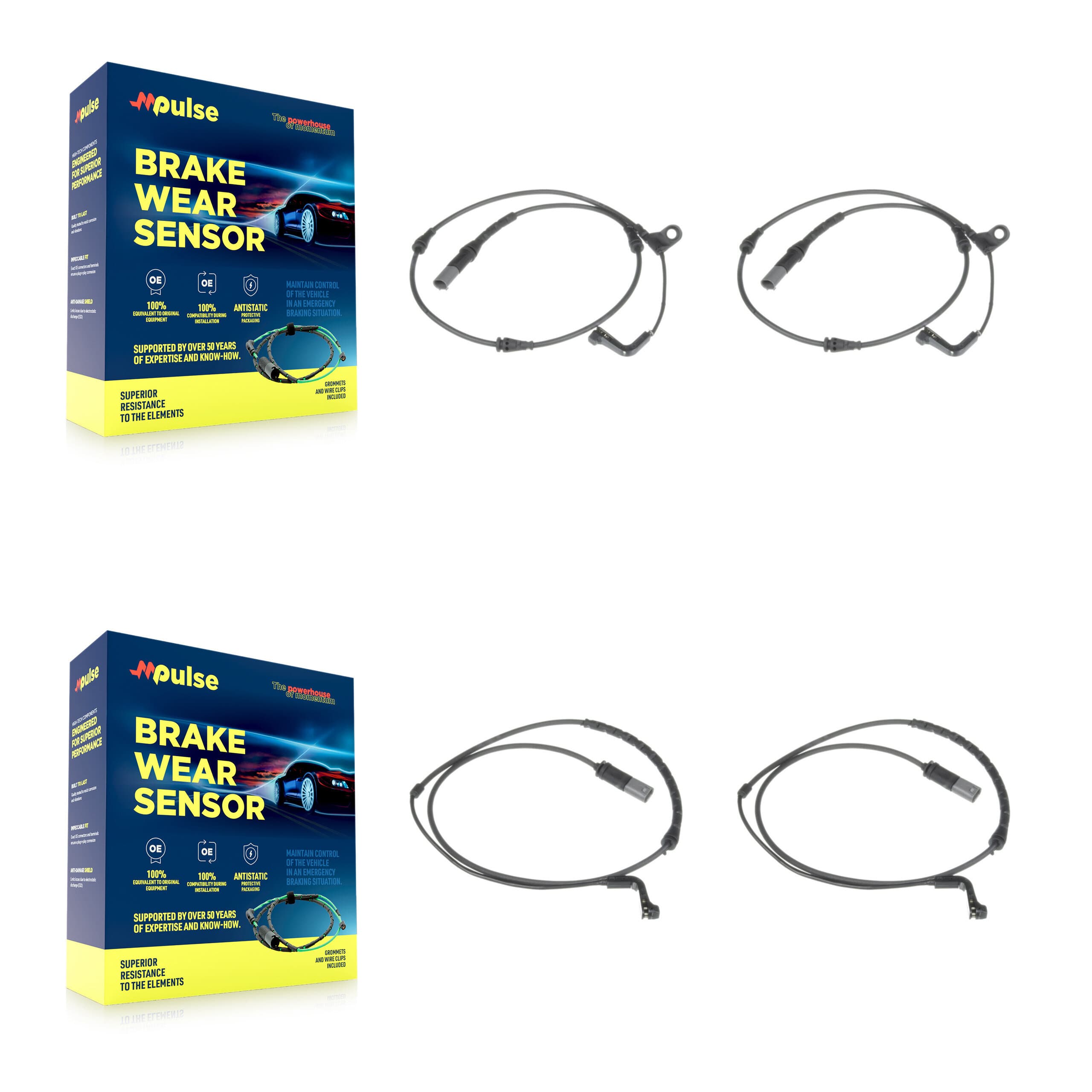 Mpulse - KSE-100189 - Front and Rear Disc Brake Pad Wear Sensor Kits image 1