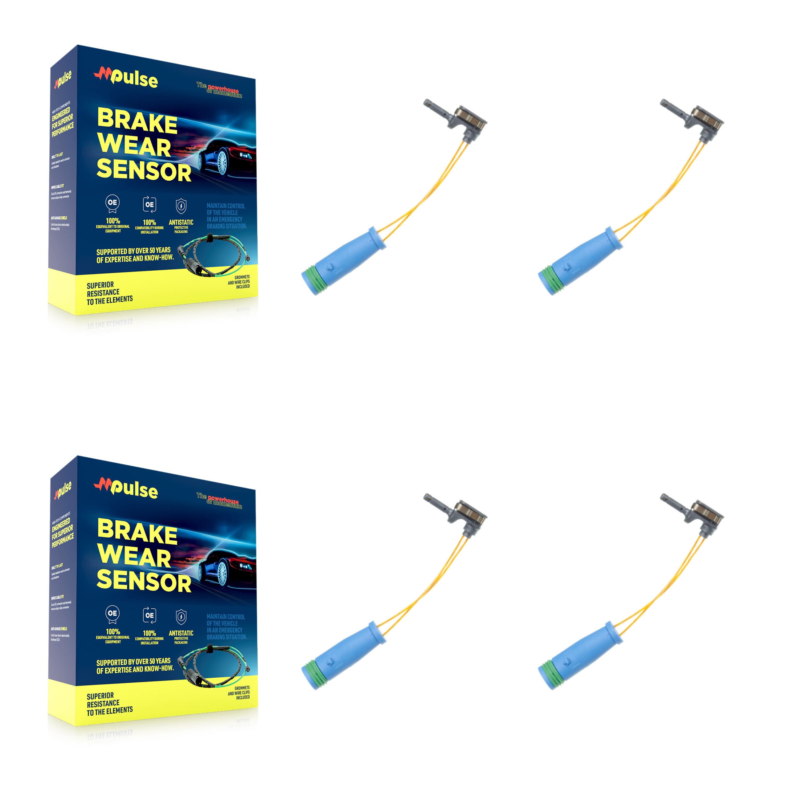 Mpulse - KSE-100199 - Front and Rear Disc Brake Pad Wear Sensor Kits image 1