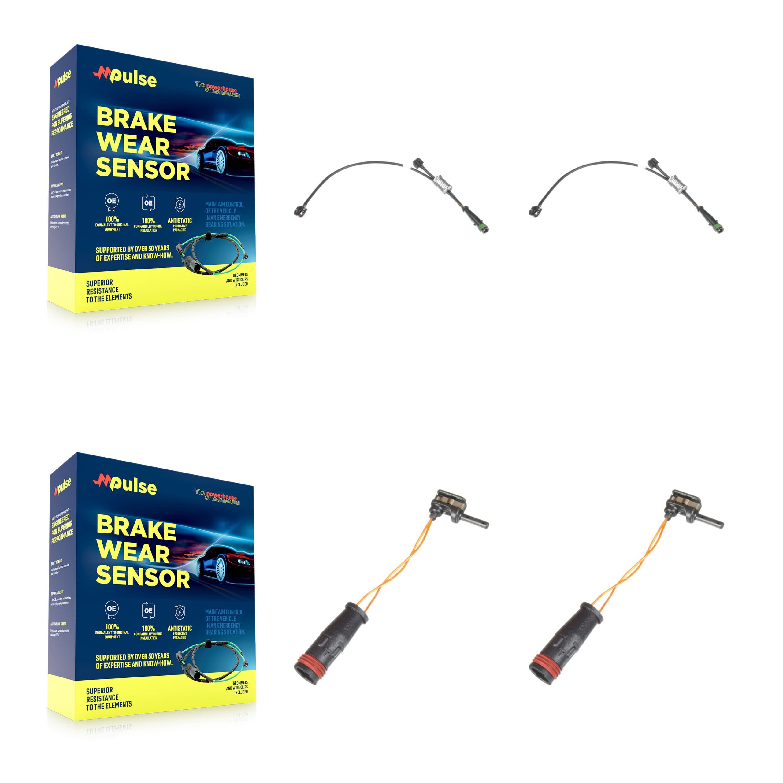 Mpulse - KSE-100204 - Front and Rear Disc Brake Pad Wear Sensor Kits image 1
