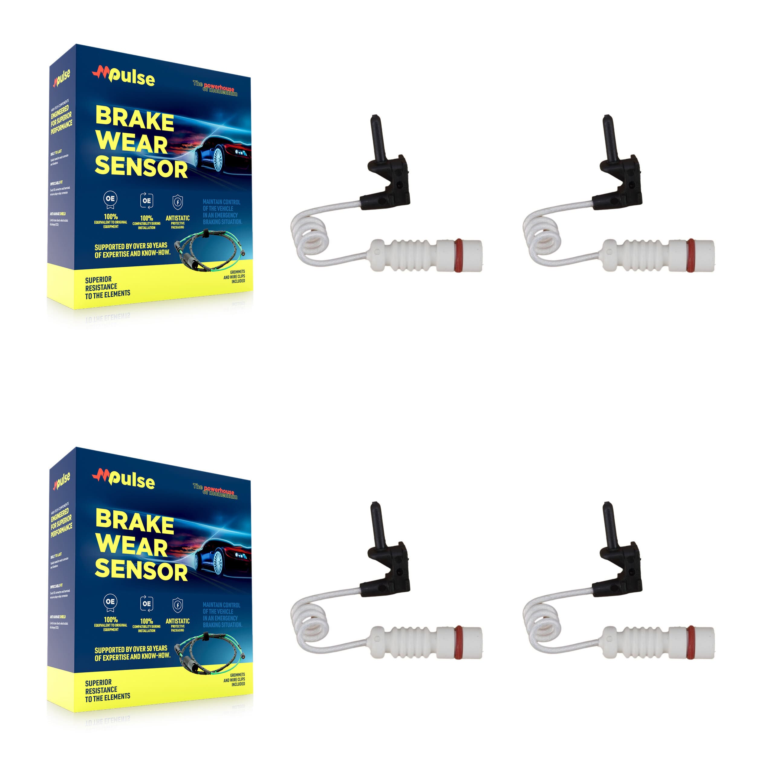 Mpulse - KSE-100218 - Front and Rear Disc Brake Pad Wear Sensor Kits image 1