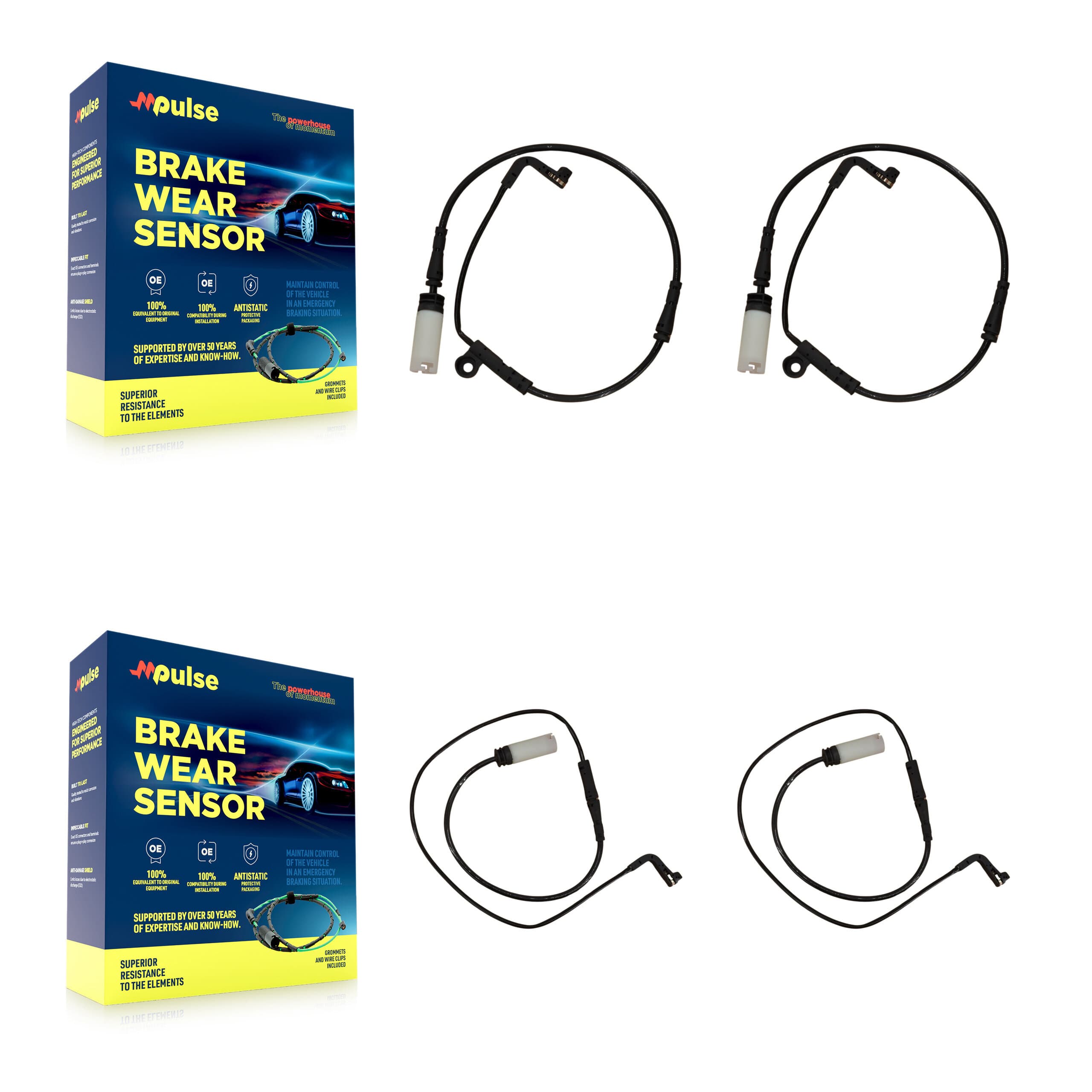 Mpulse - KSE-100229 - Front and Rear Disc Brake Pad Wear Sensor Kits image 1