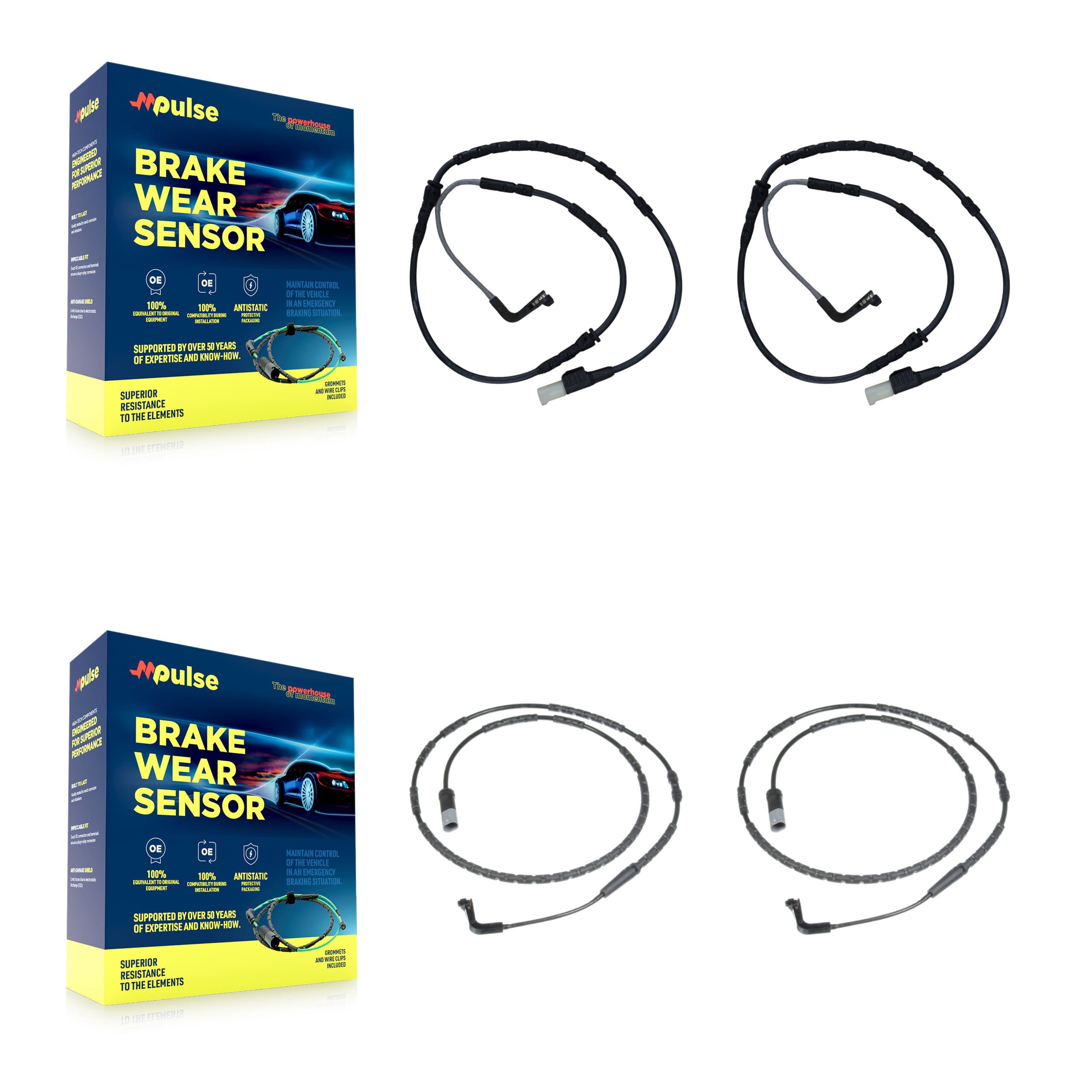 Mpulse - KSE-100231 - Front and Rear Disc Brake Pad Wear Sensor Kits image 1