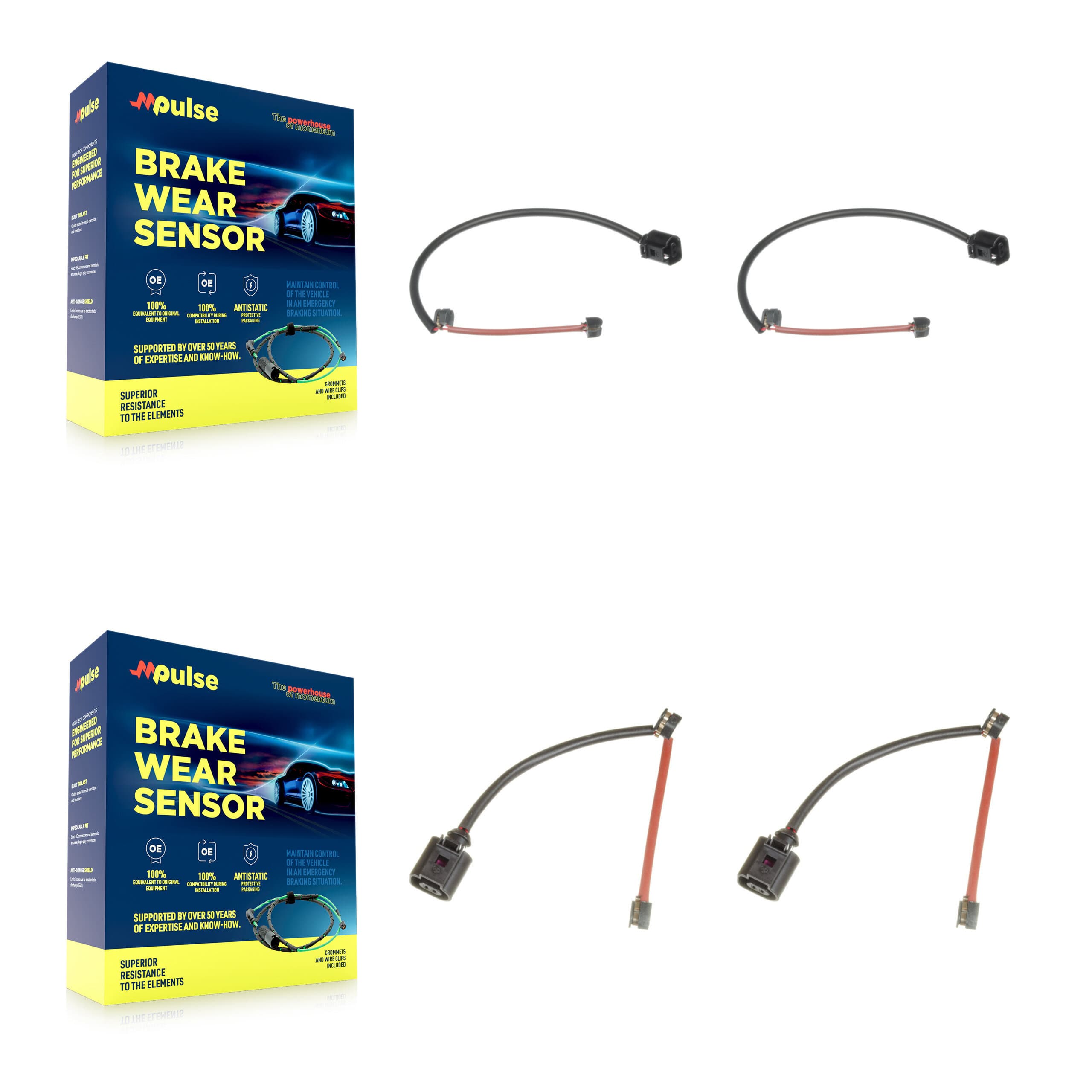 Mpulse - KSE-100237 - Front and Rear Disc Brake Pad Wear Sensor Kits image 1