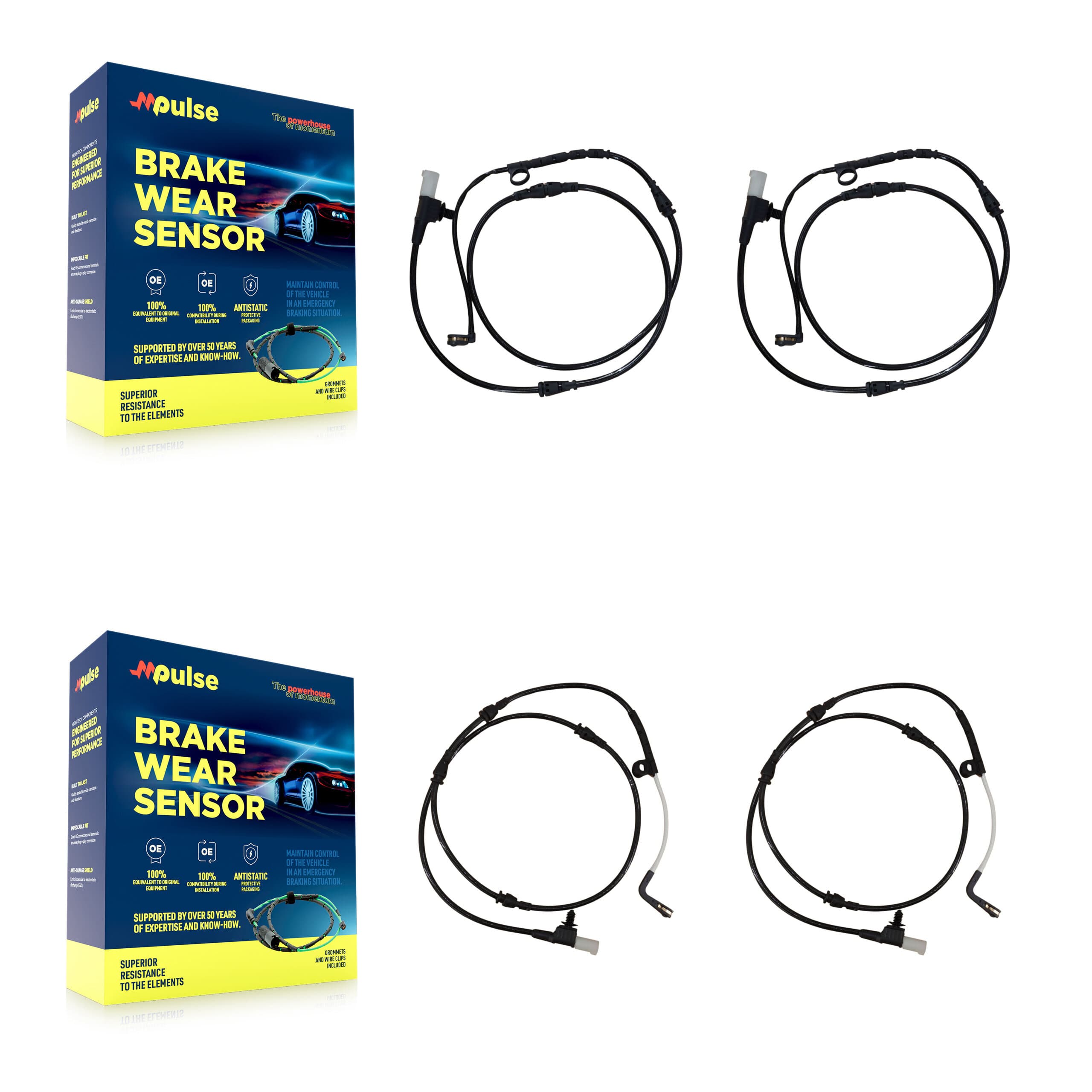 Mpulse - KSE-100361 - Front and Rear Disc Brake Pad Wear Sensor Kits image 1
