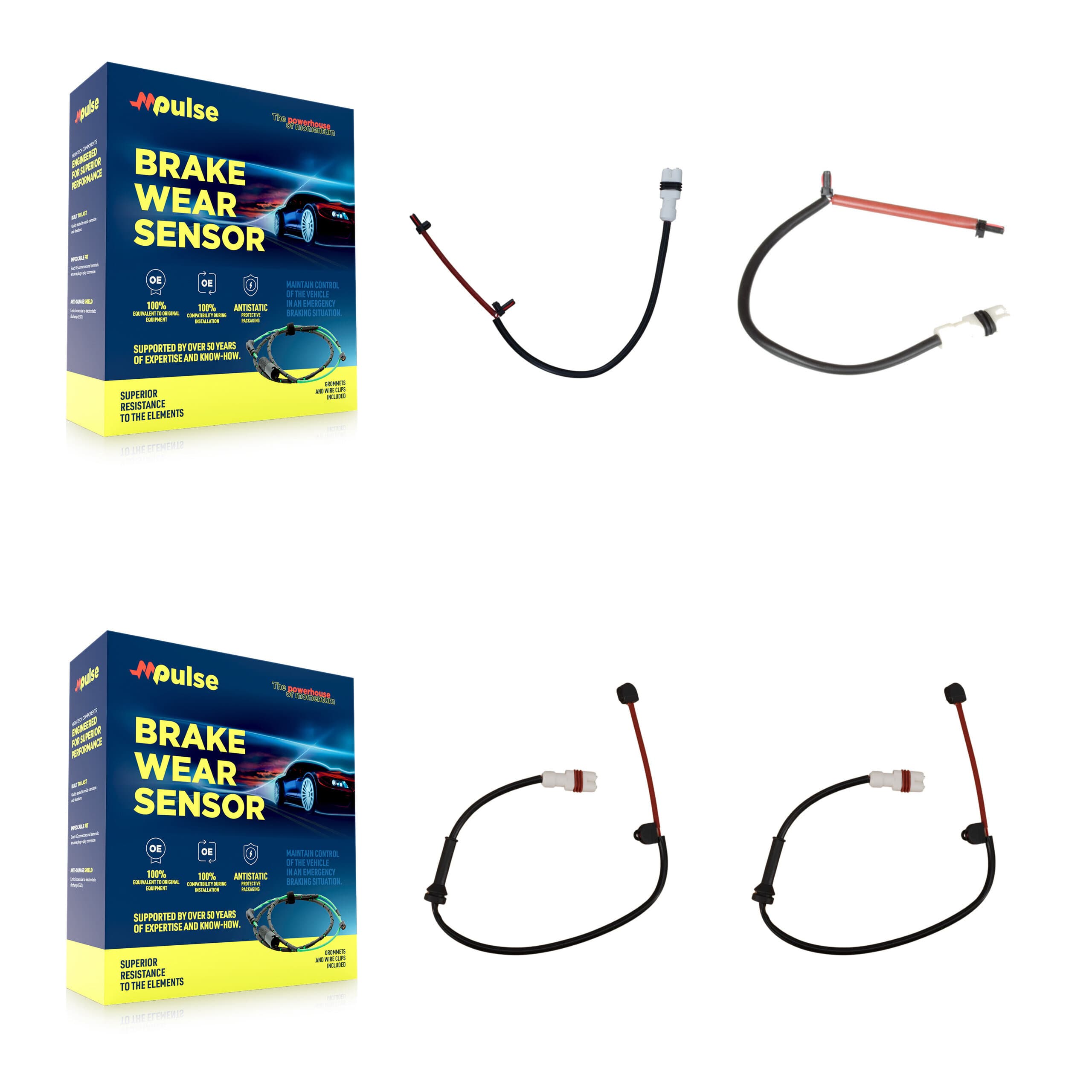 Mpulse - KSE-100370 - Front and Rear Disc Brake Pad Wear Sensor Kits image 1