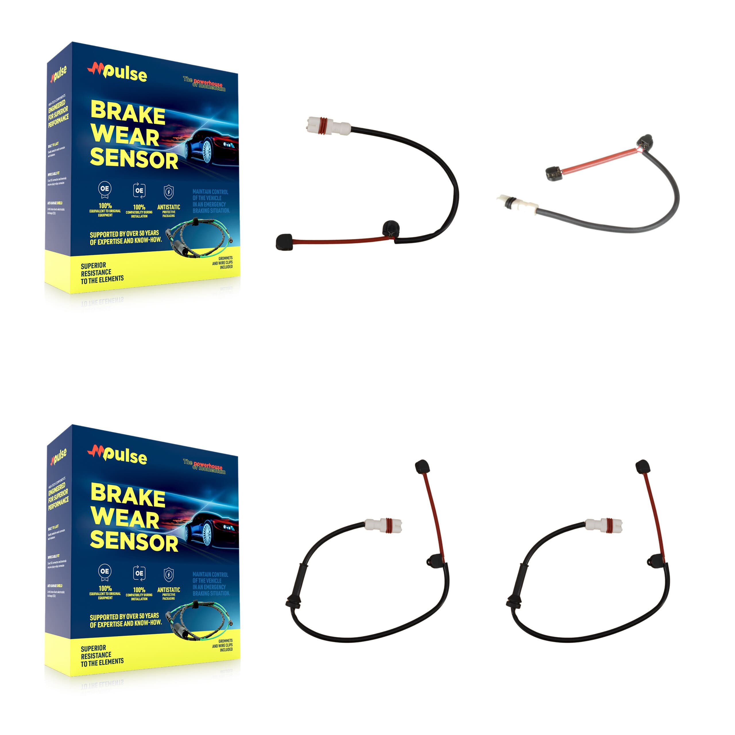 Mpulse - KSE-100372 - Front and Rear Disc Brake Pad Wear Sensor Kits image 1