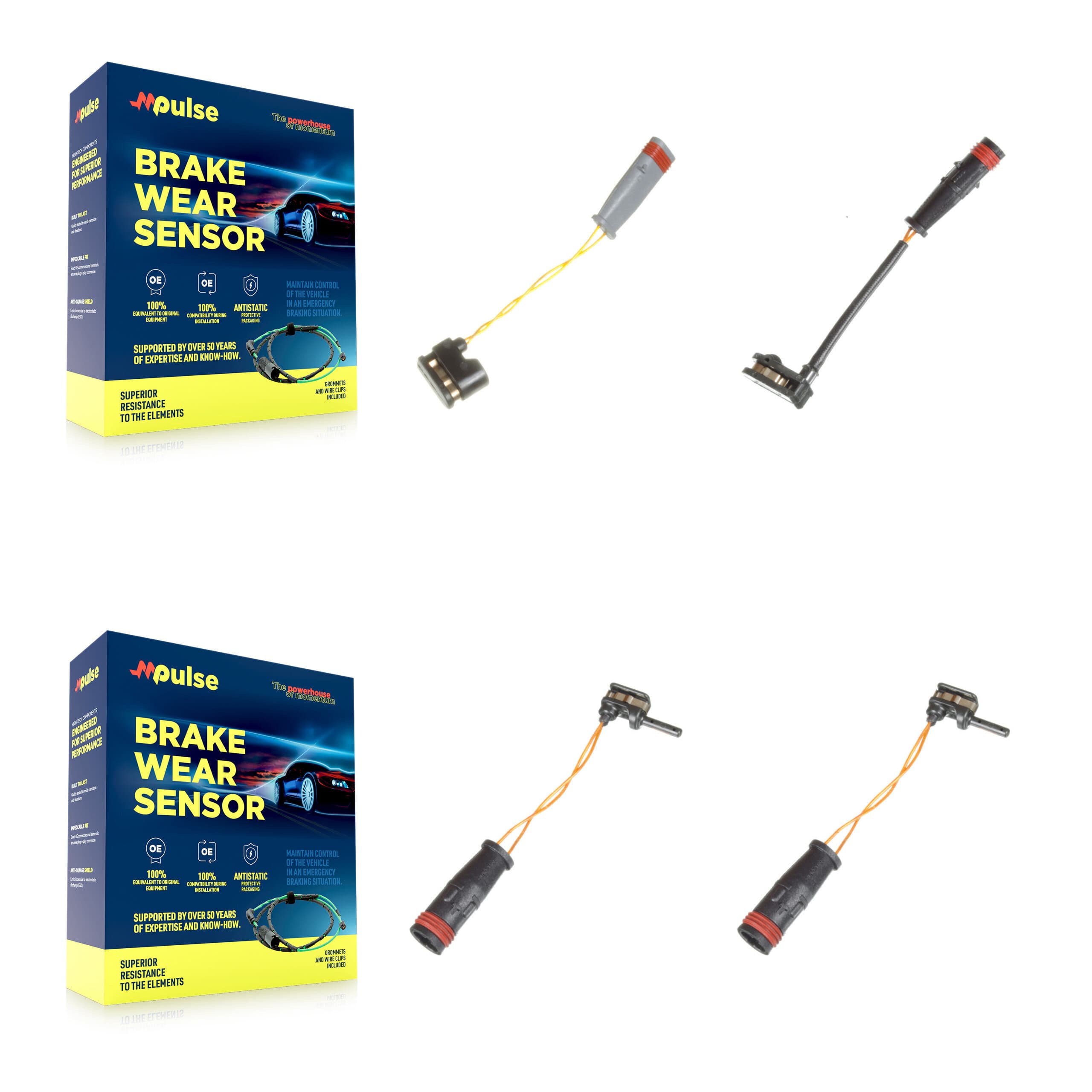Mpulse - KSE-100394 - Front and Rear Disc Brake Pad Wear Sensor Kits image 1