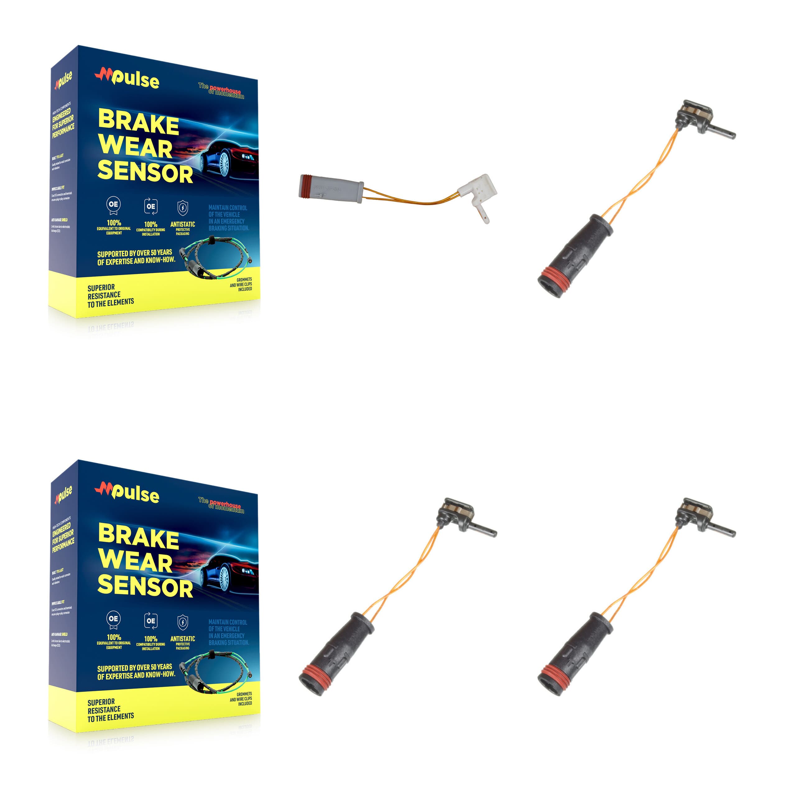 Mpulse - KSE-100395 - Front and Rear Disc Brake Pad Wear Sensor Kits image 1