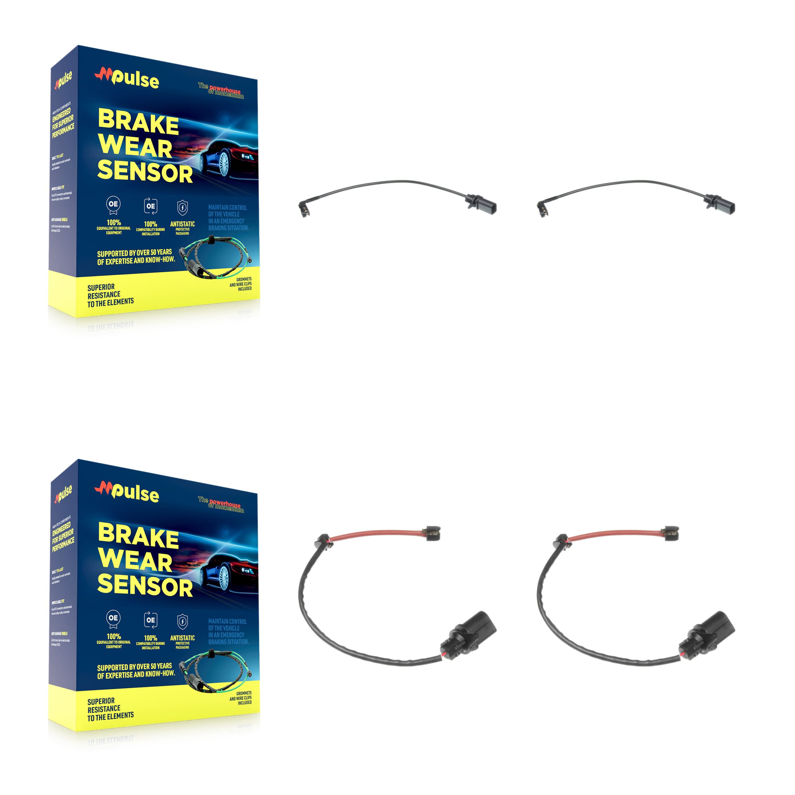 Mpulse - KSE-100399 - Front and Rear Disc Brake Pad Wear Sensor Kits image 1