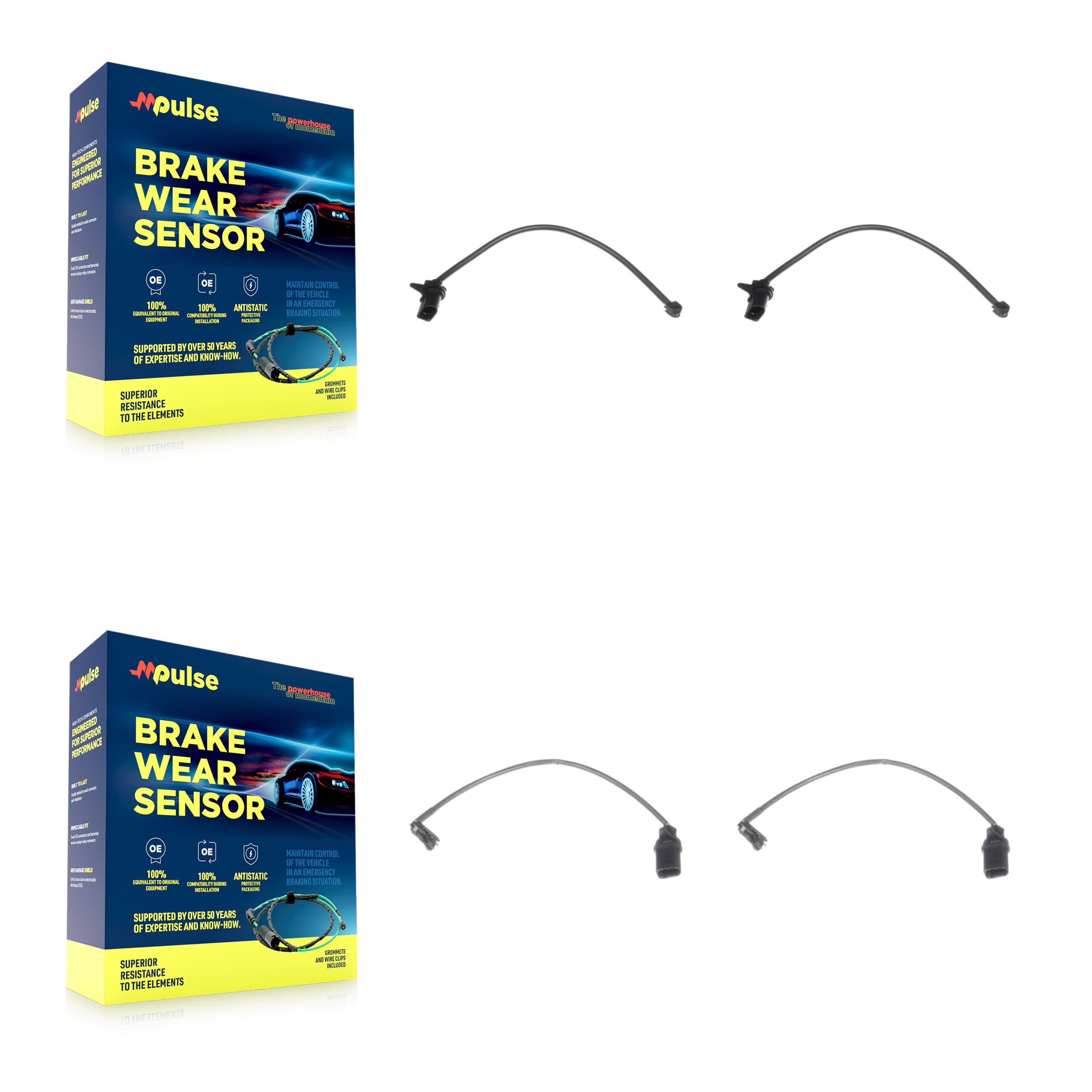 Mpulse - KSE-100402 - Front and Rear Disc Brake Pad Wear Sensor Kits image 1