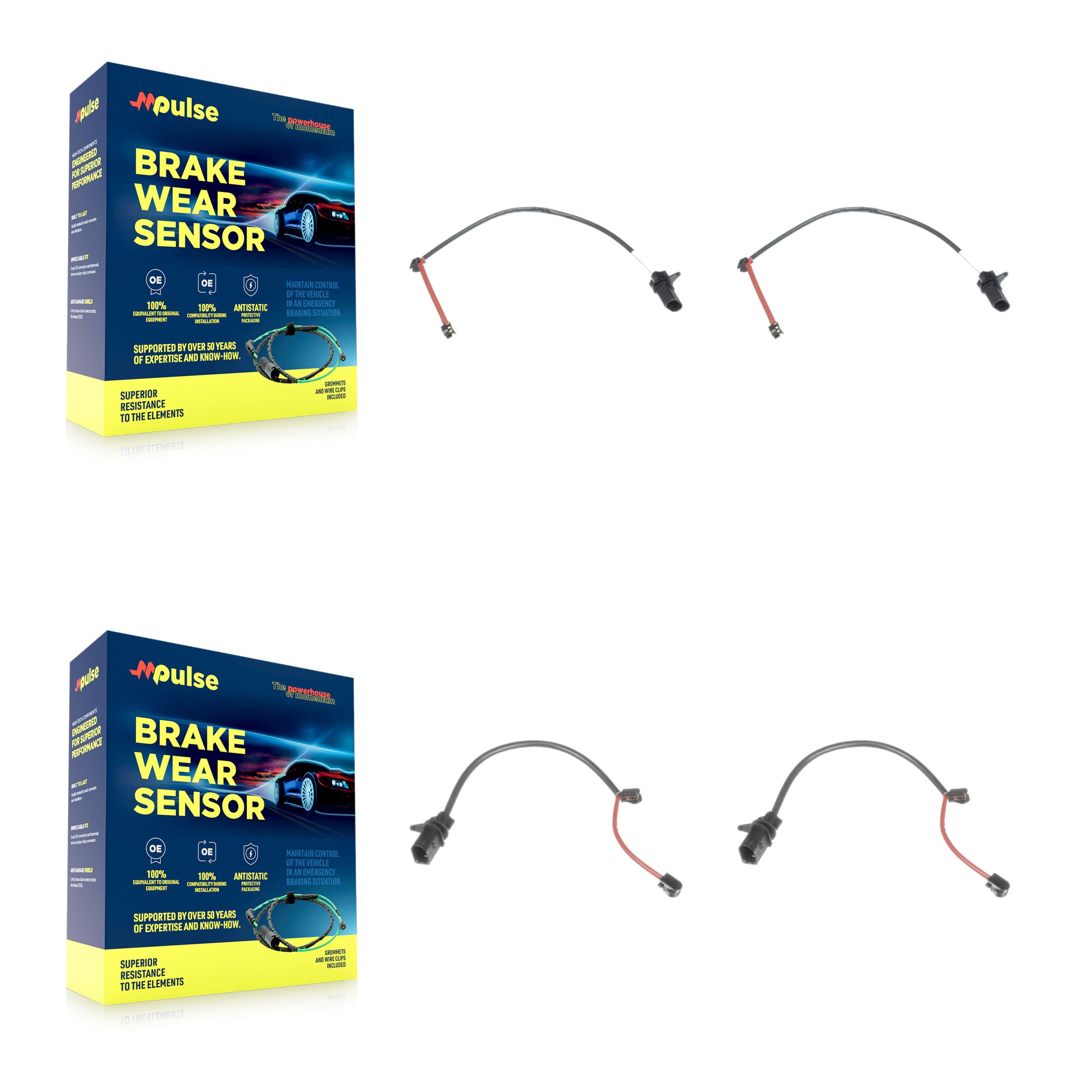 Mpulse - KSE-100407 - Front and Rear Disc Brake Pad Wear Sensor Kits image 1