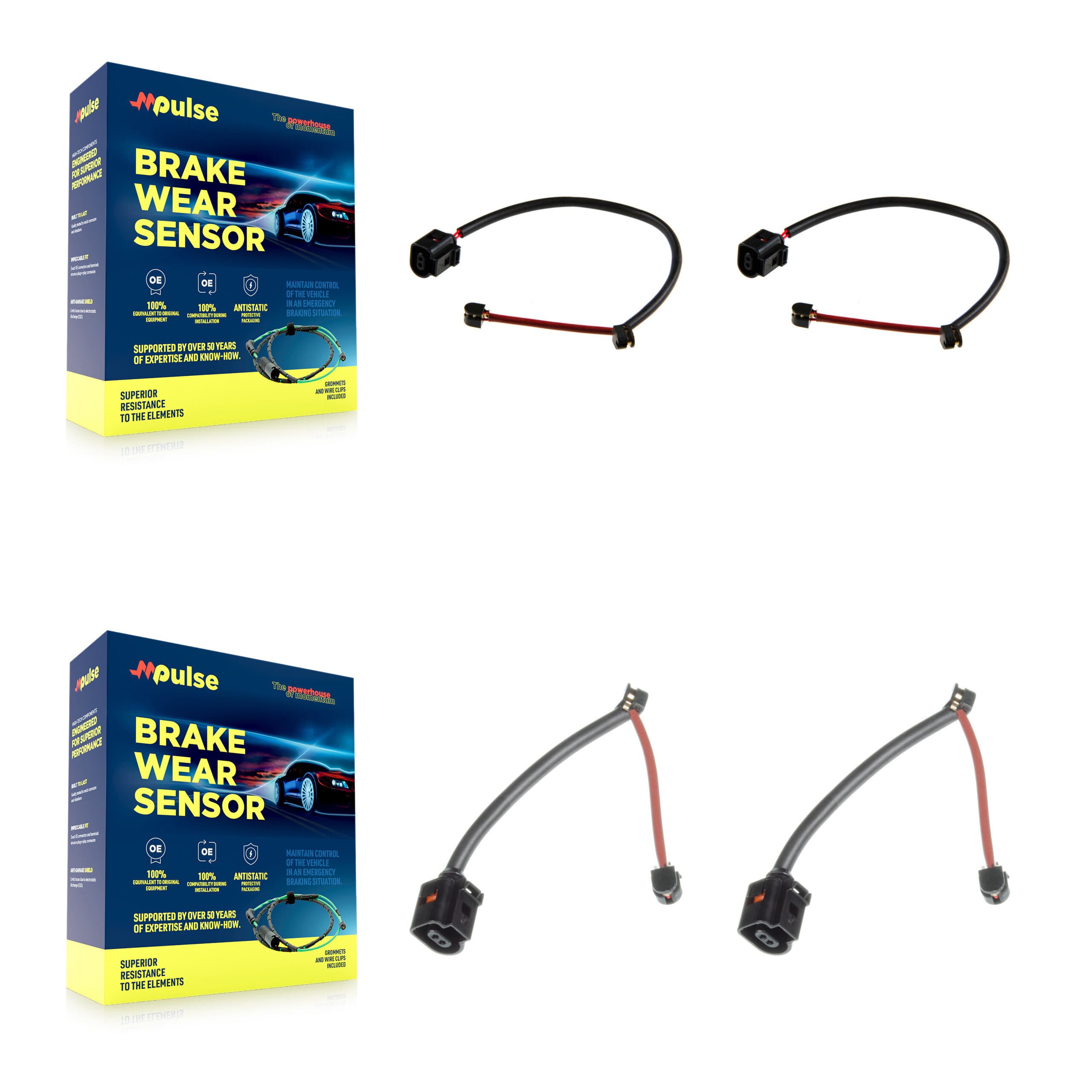 Mpulse - KSE-100425 - Front and Rear Disc Brake Pad Wear Sensor Kits image 1