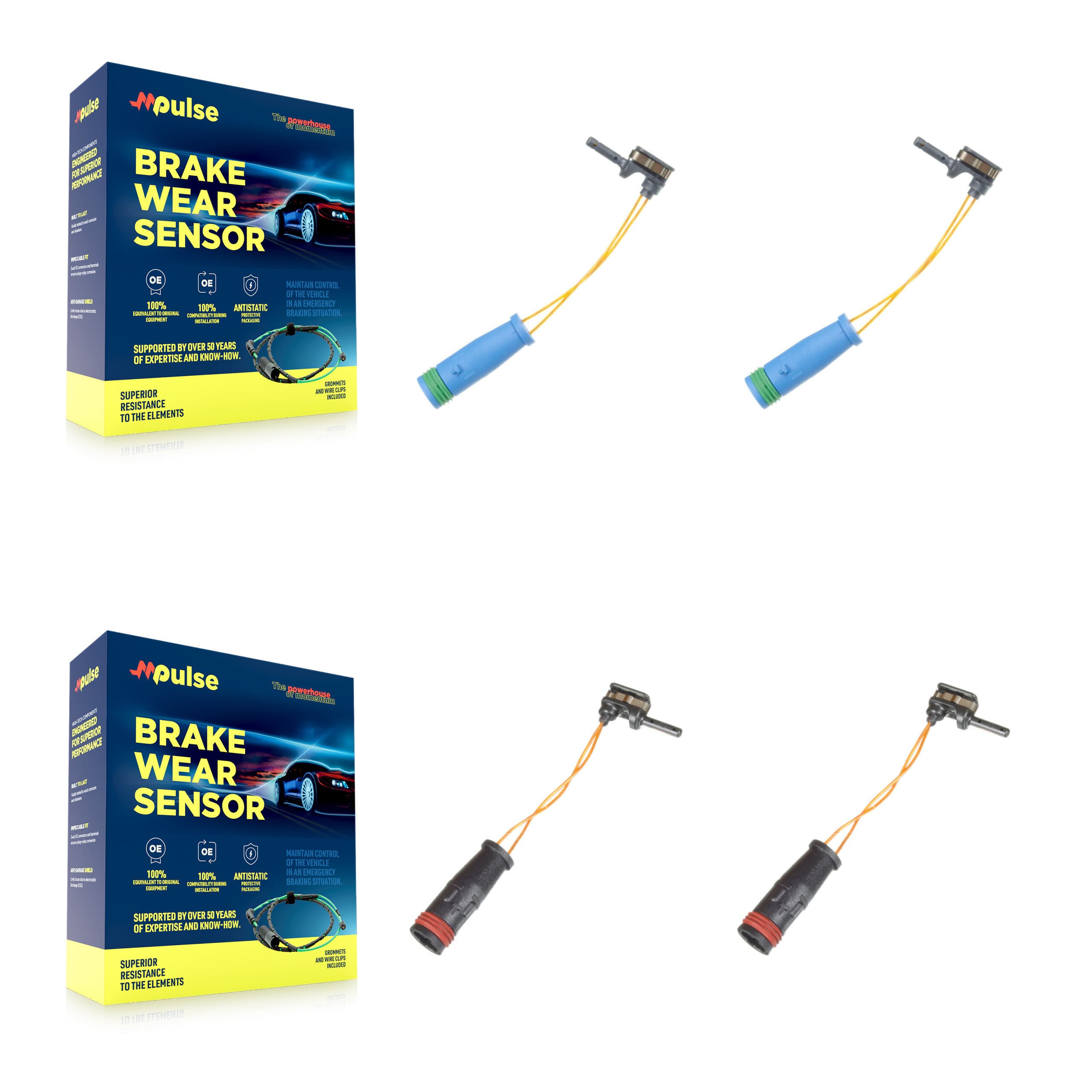 Mpulse - KSE-100438 - Front and Rear Disc Brake Pad Wear Sensor Kits image 1