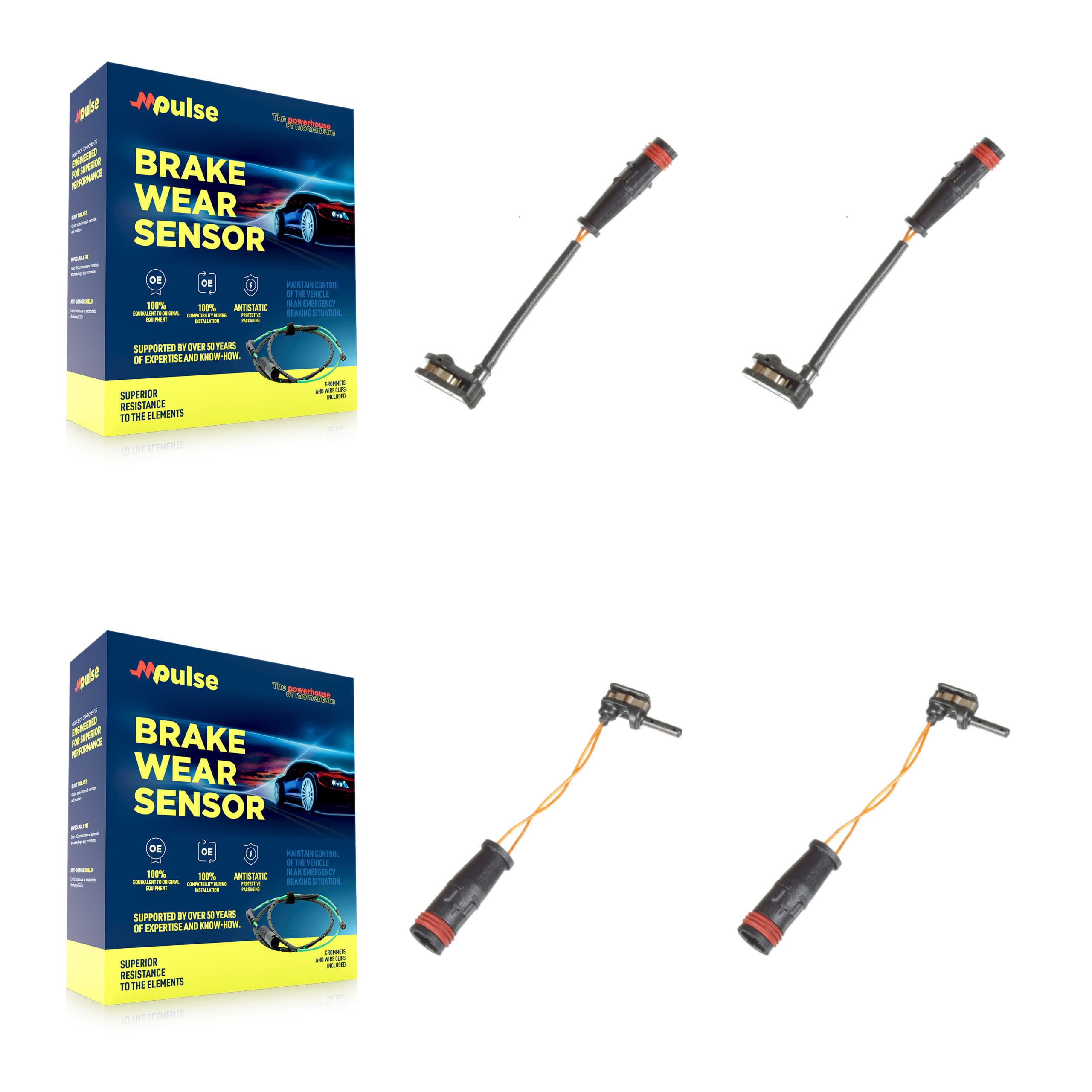 Mpulse - KSE-100439 - Front and Rear Disc Brake Pad Wear Sensor Kits image 1