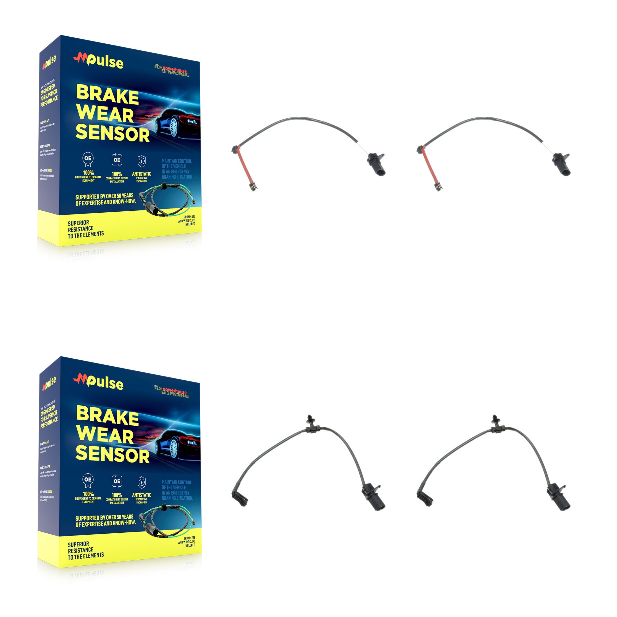 Mpulse - KSE-100444 - Front and Rear Disc Brake Pad Wear Sensor Kits image 1