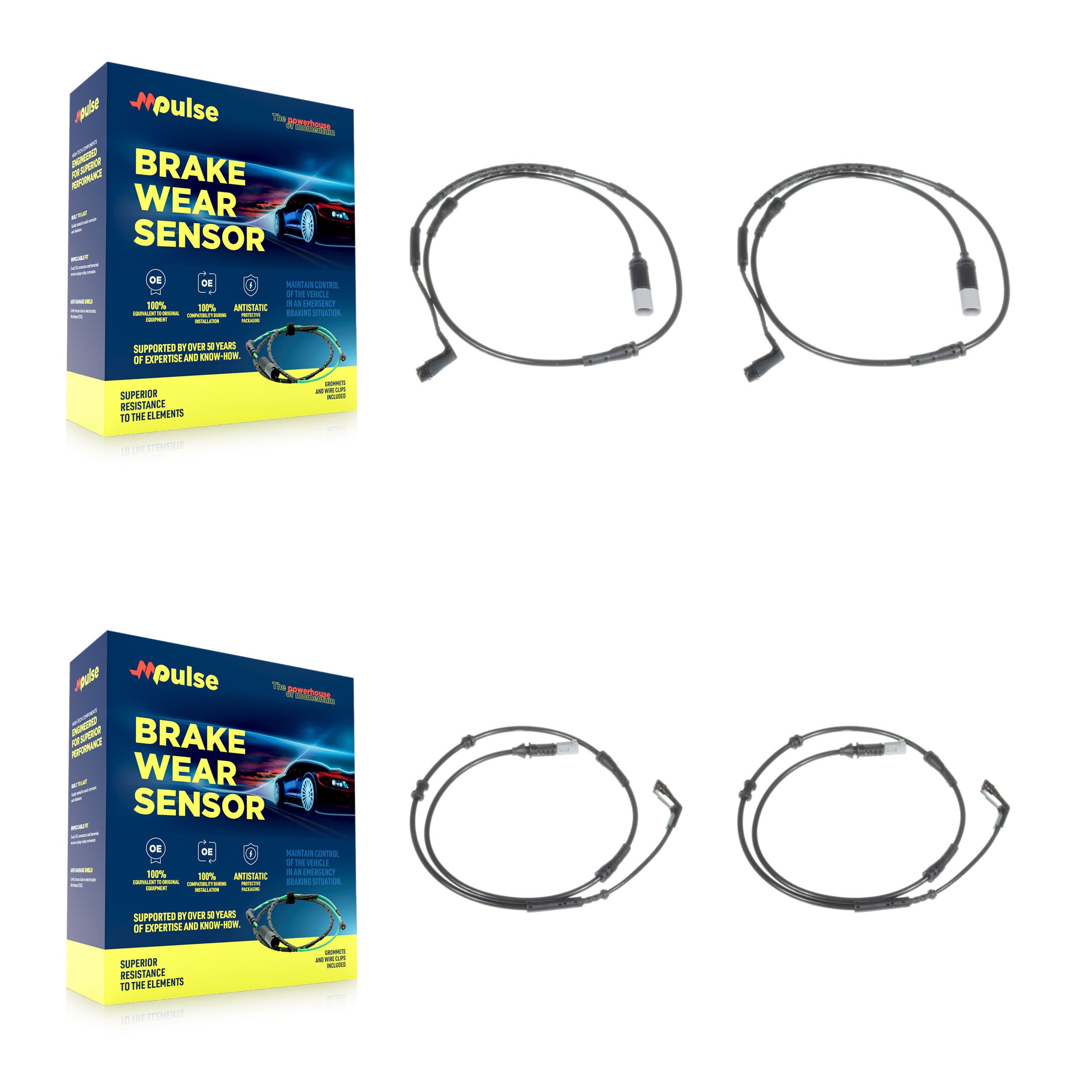 Mpulse - KSE-100448 - Front and Rear Disc Brake Pad Wear Sensor Kits image 1