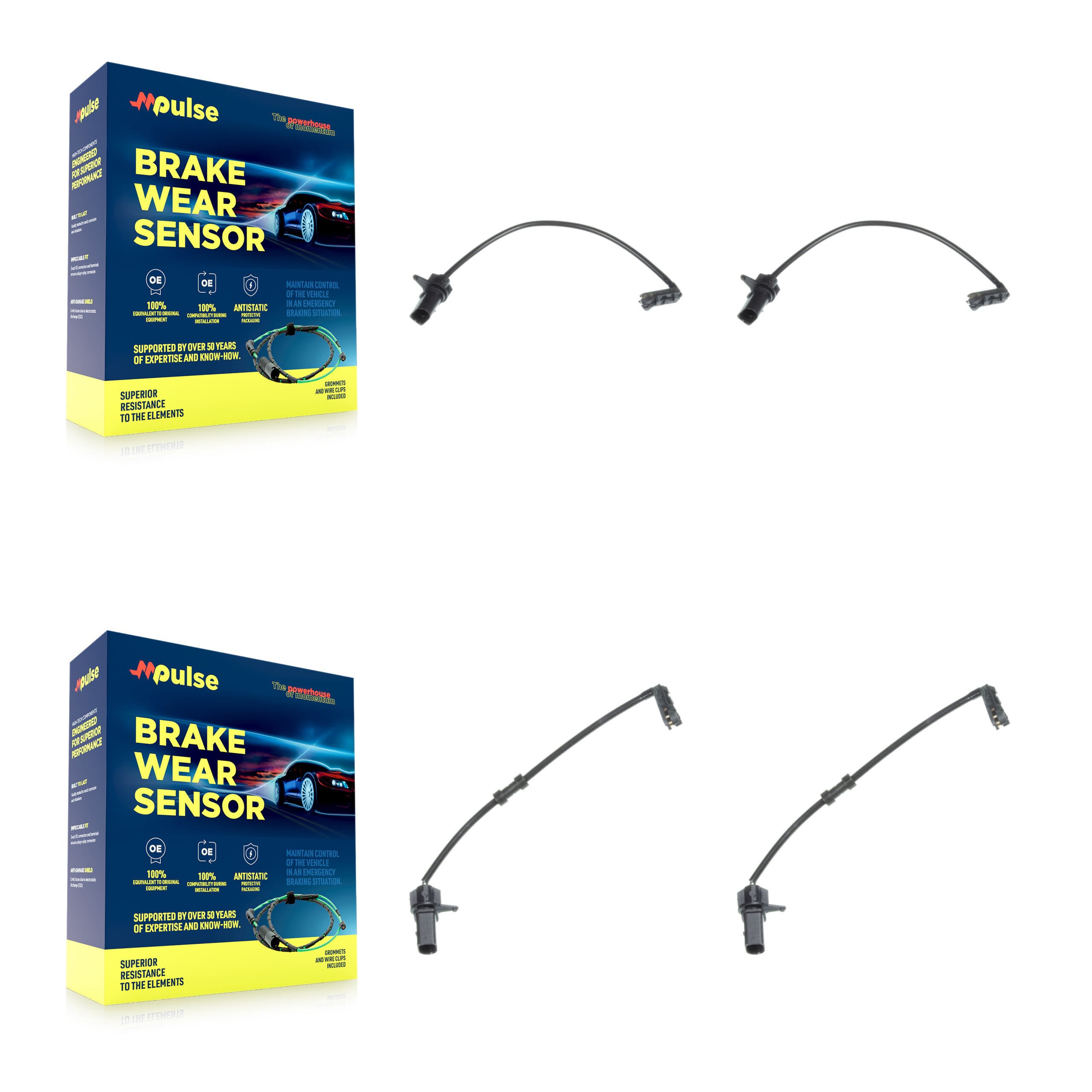 Mpulse - KSE-100450 - Front and Rear Disc Brake Pad Wear Sensor Kits image 1