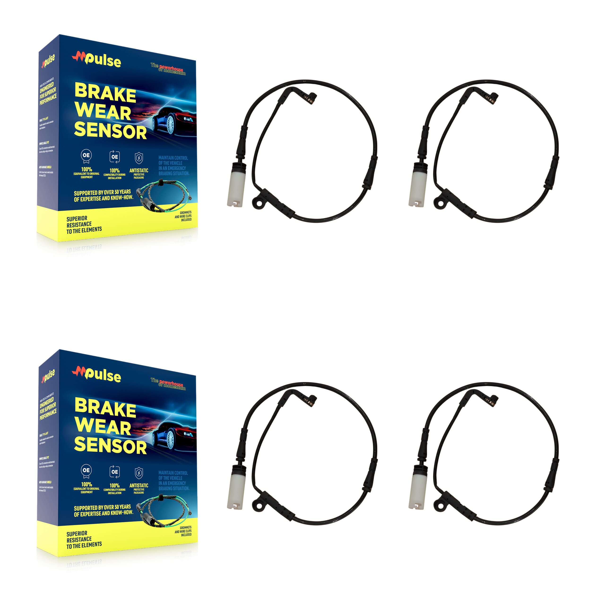 Mpulse - KSE-100457 - Front and Rear Disc Brake Pad Wear Sensor Kits image 1
