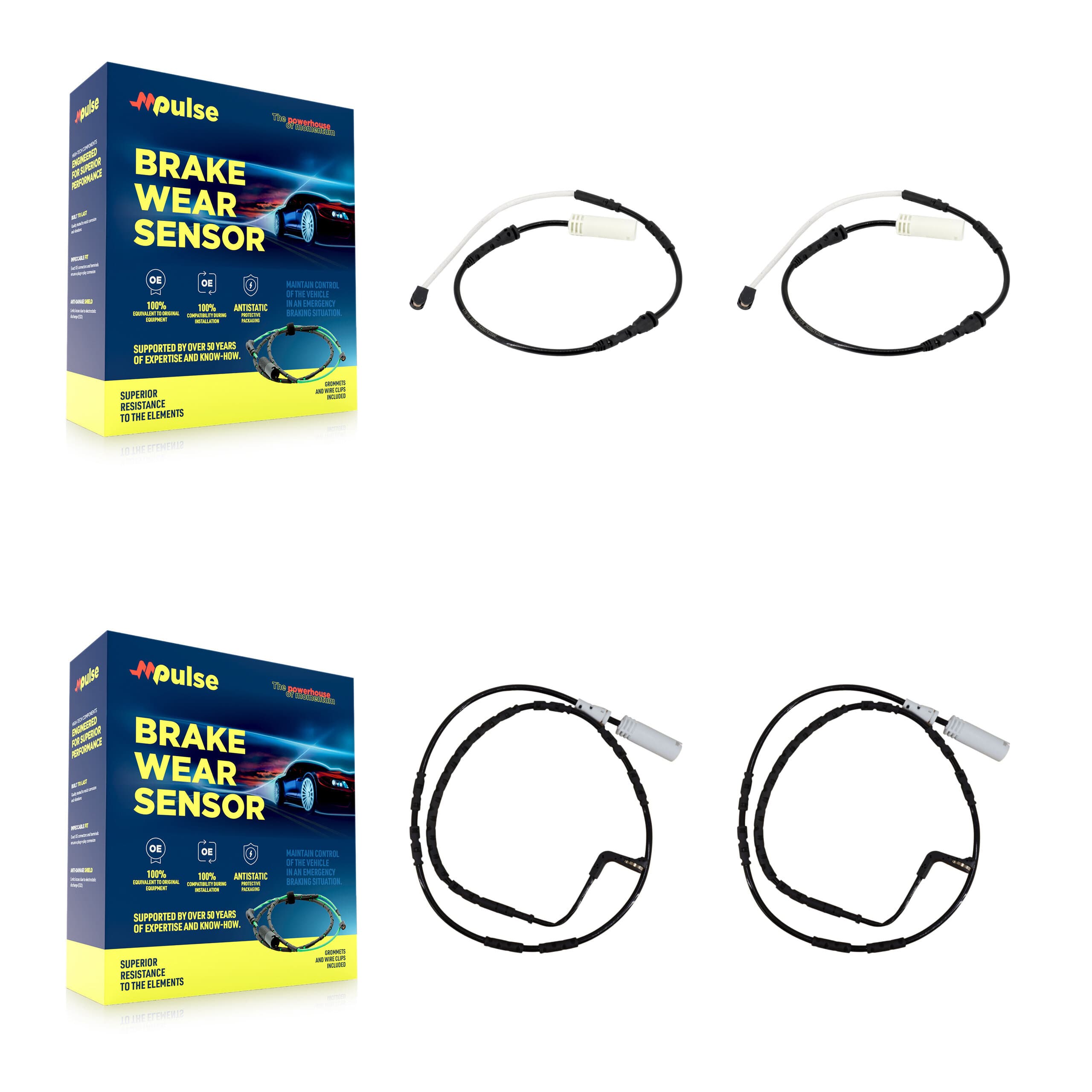 Mpulse - KSE-100470 - Front and Rear Disc Brake Pad Wear Sensor Kits image 1