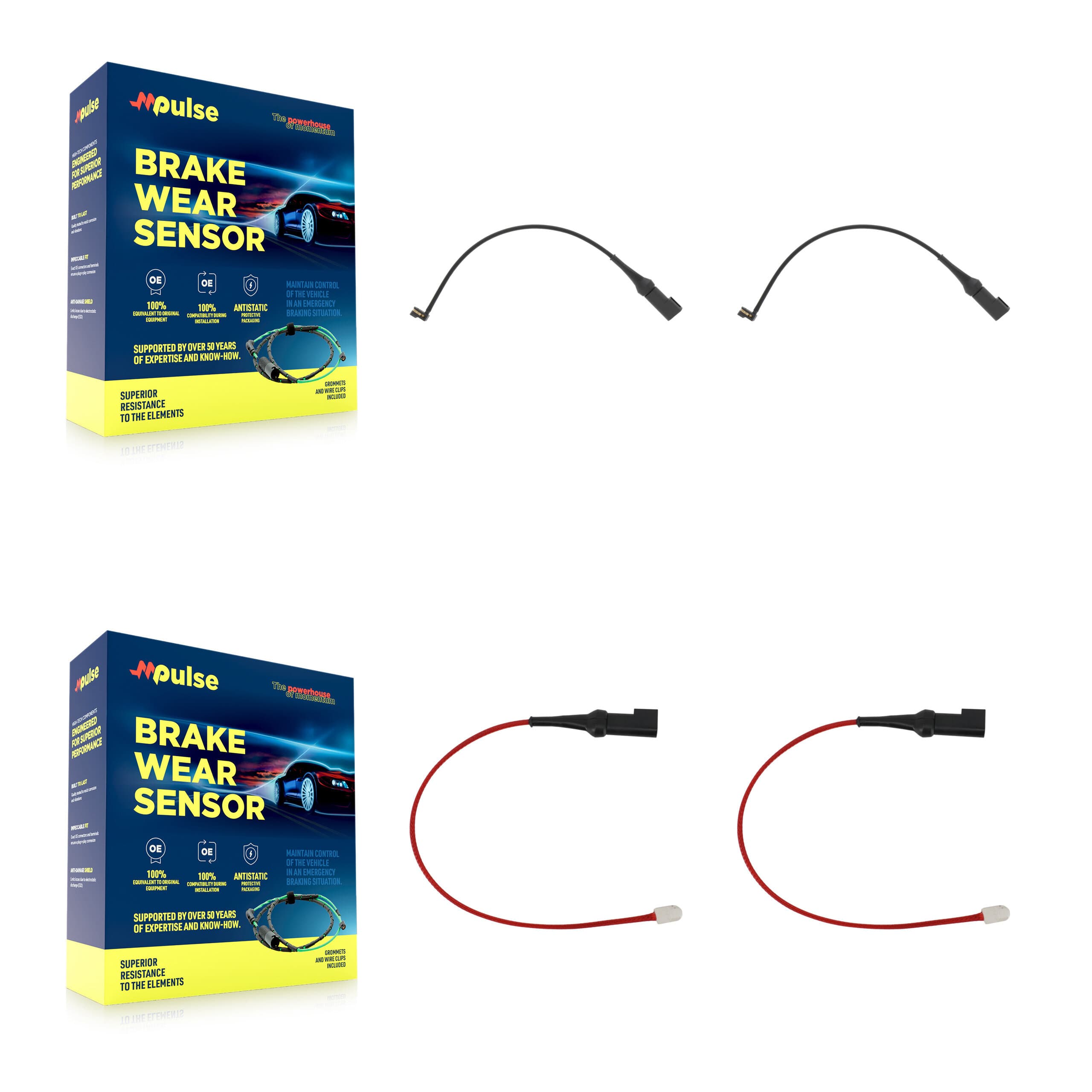 Mpulse - KSE-100490 - Front and Rear Disc Brake Pad Wear Sensor Kits image 1