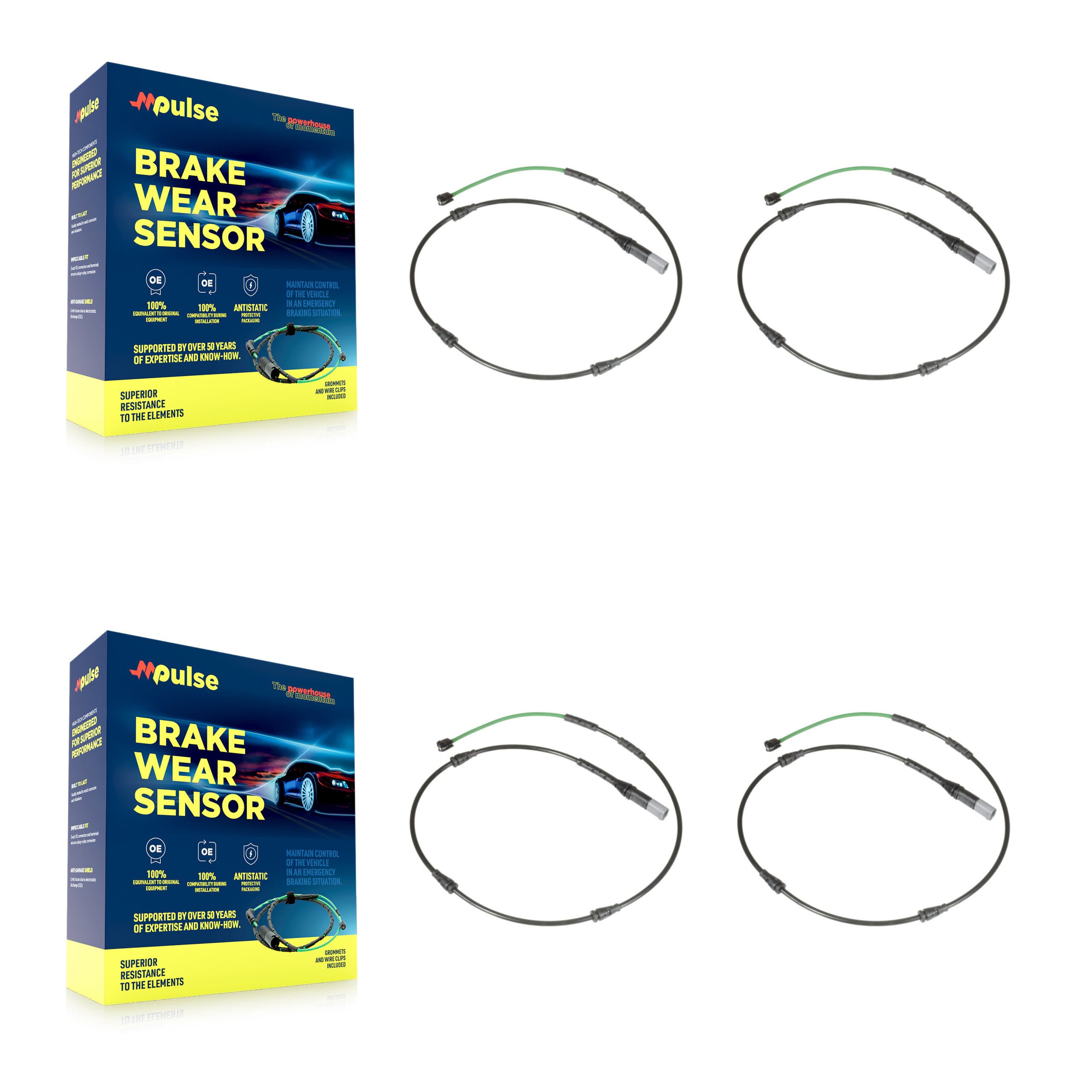 Mpulse - KSE-100509 - Front and Rear Disc Brake Pad Wear Sensor Kits image 1