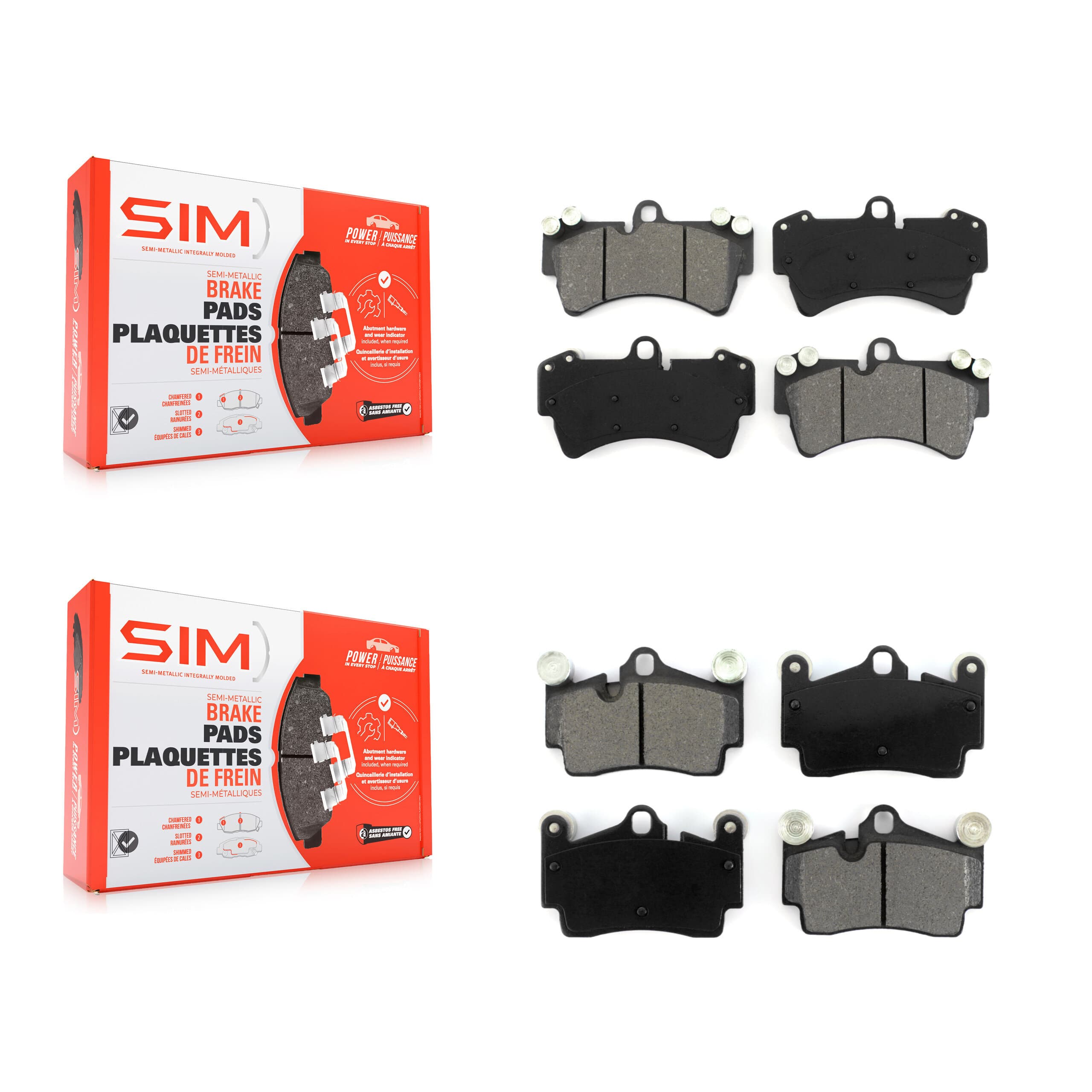 SIM - KSM-100013 - Front and Rear Disc Brake Pad Kits image 1