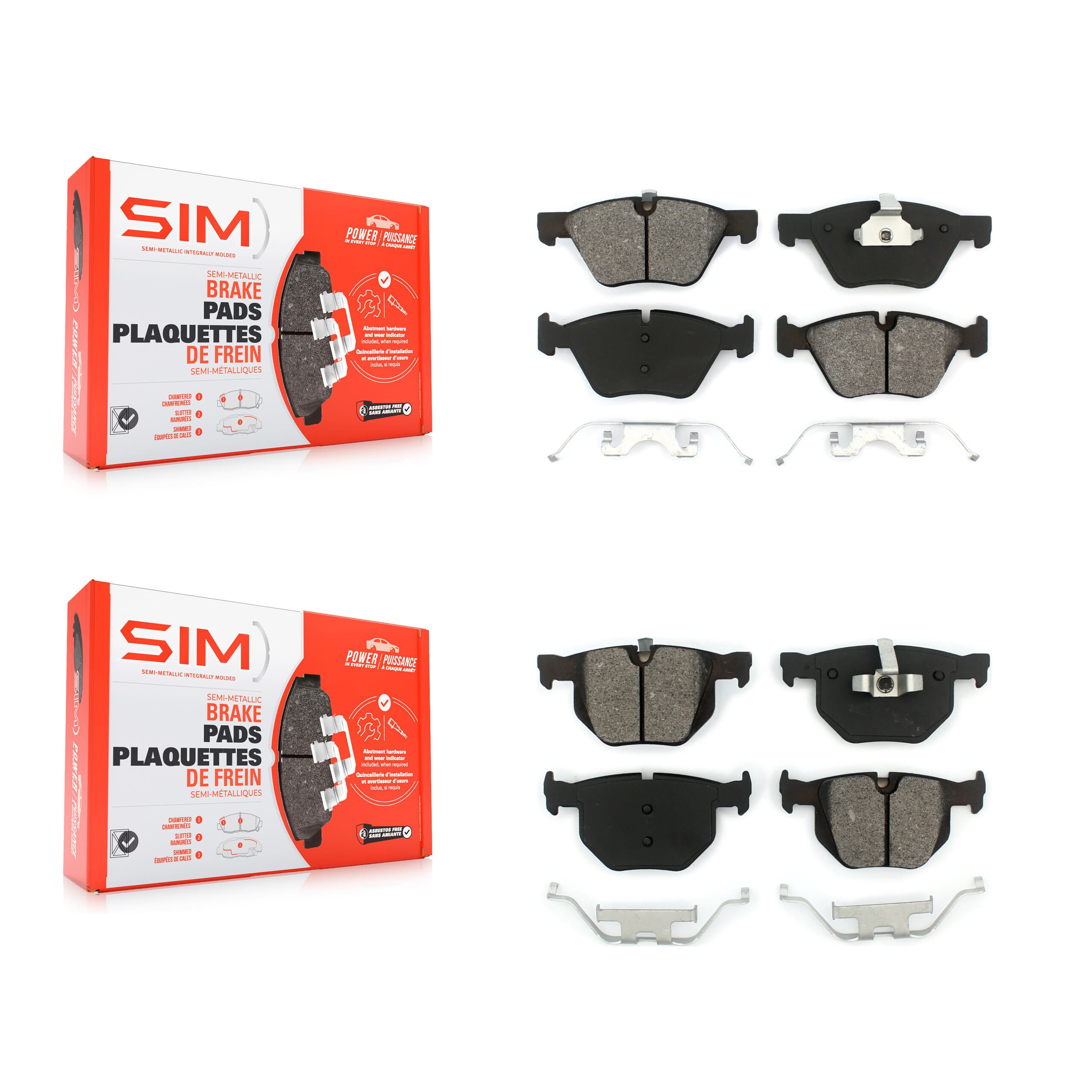 SIM - KSM-100032 - Front and Rear Disc Brake Pad Kits image 1