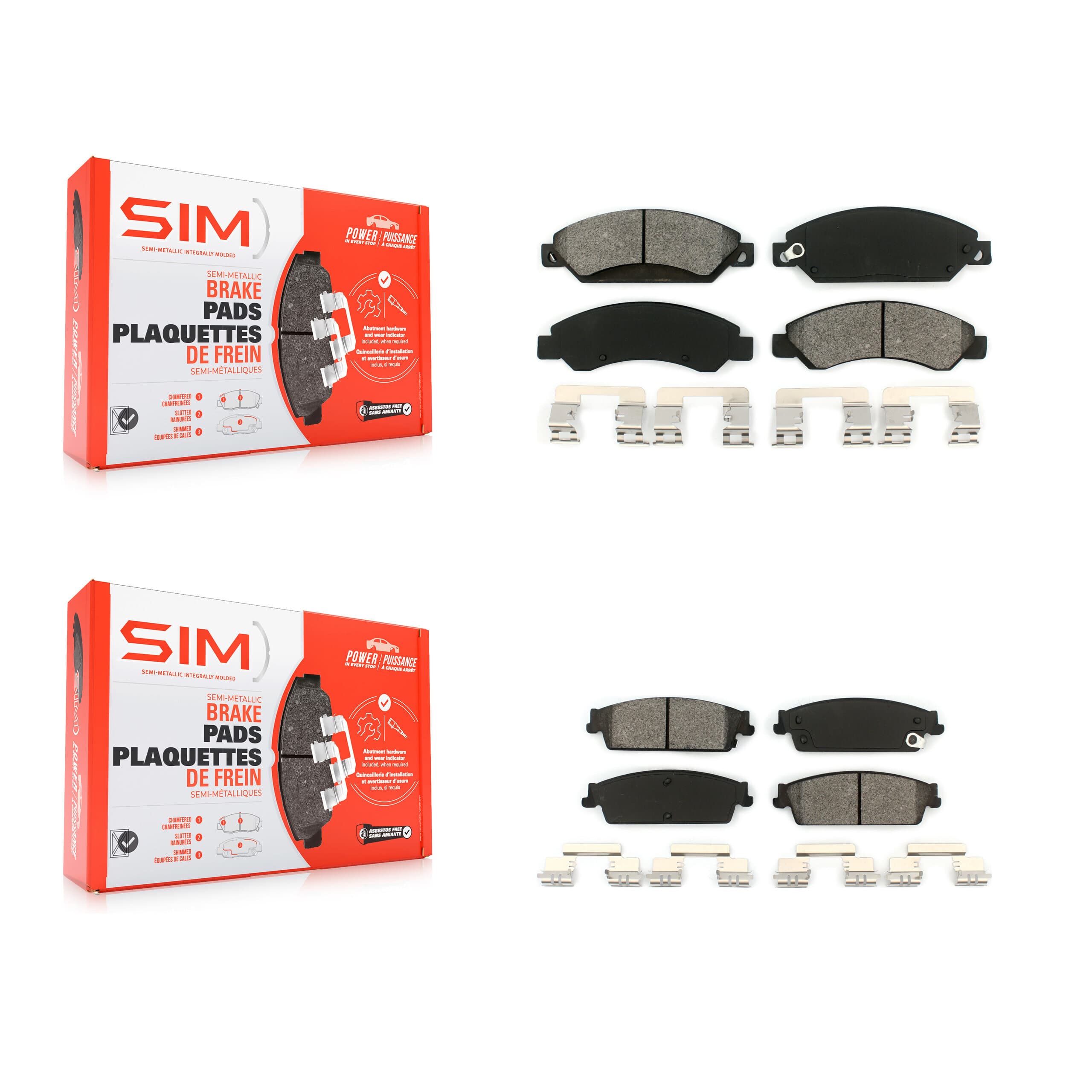 SIM - KSM-100052 - Front and Rear Disc Brake Pad Kits image 1