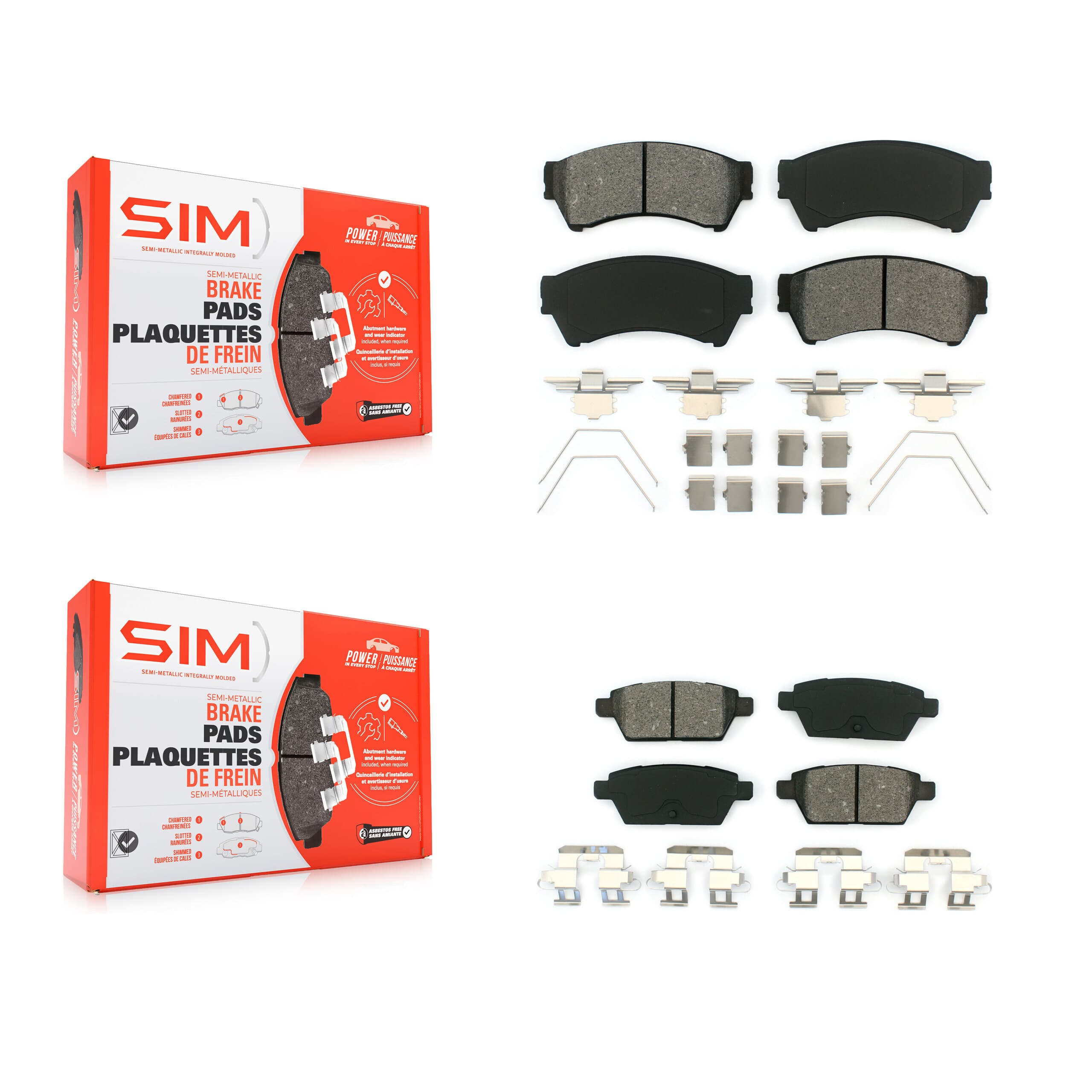 SIM - KSM-100072 - Front and Rear Disc Brake Pad Kits image 1
