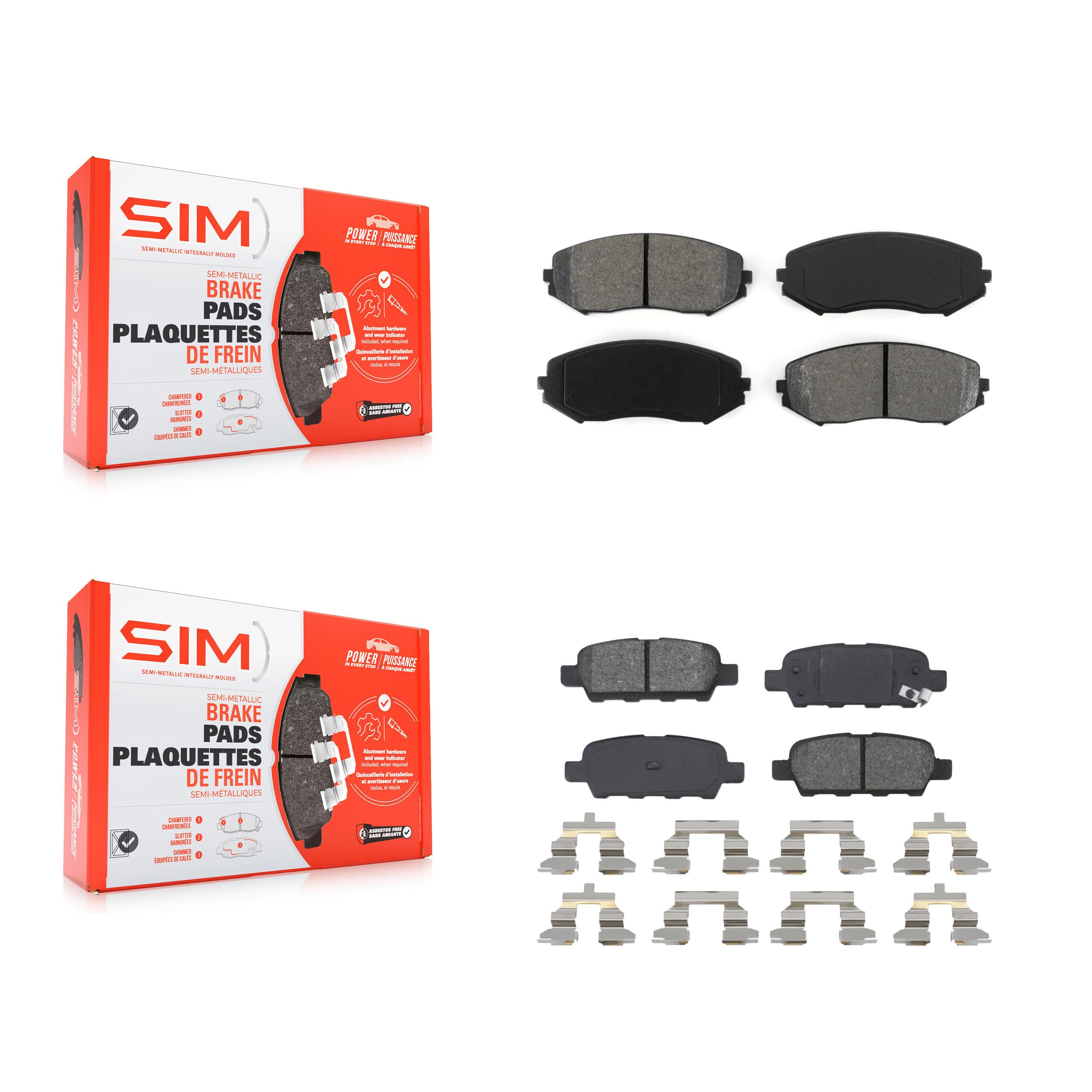 SIM - KSM-100079 - Front and Rear Disc Brake Pad Kits image 1