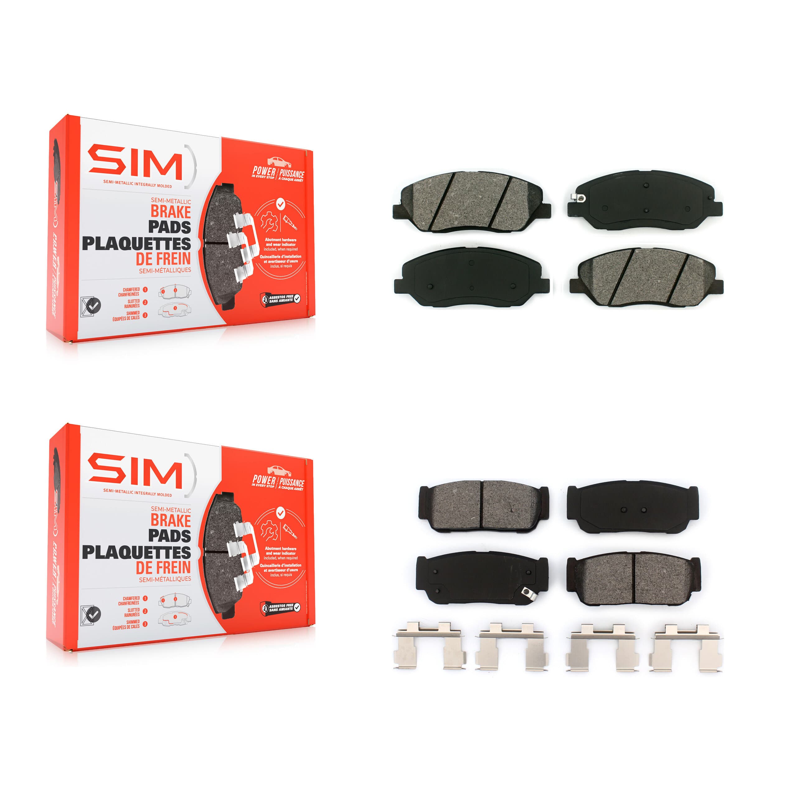 SIM - KSM-100083 - Front and Rear Disc Brake Pad Kits image 1