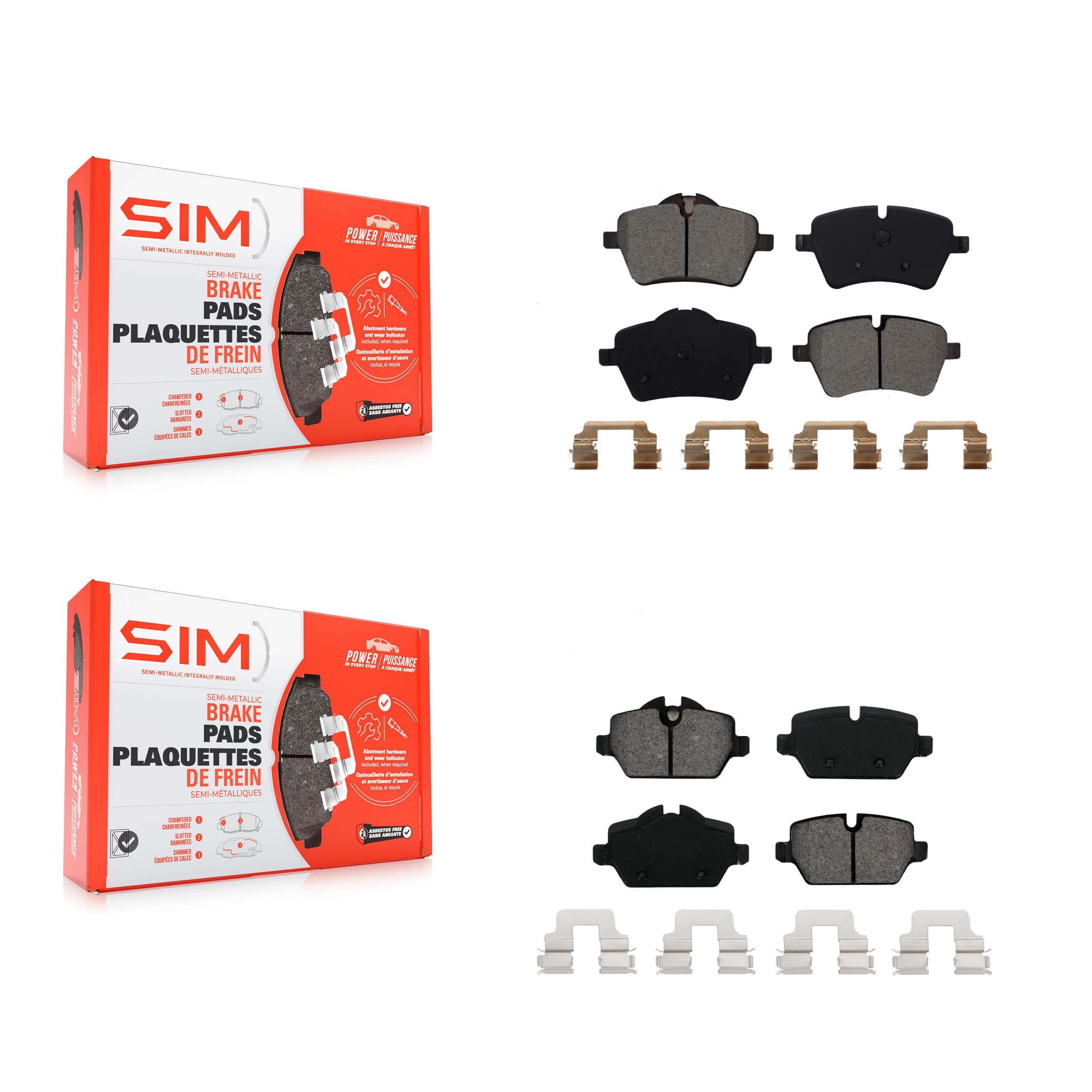 SIM - KSM-100087 - Front and Rear Disc Brake Pad Kits image 1