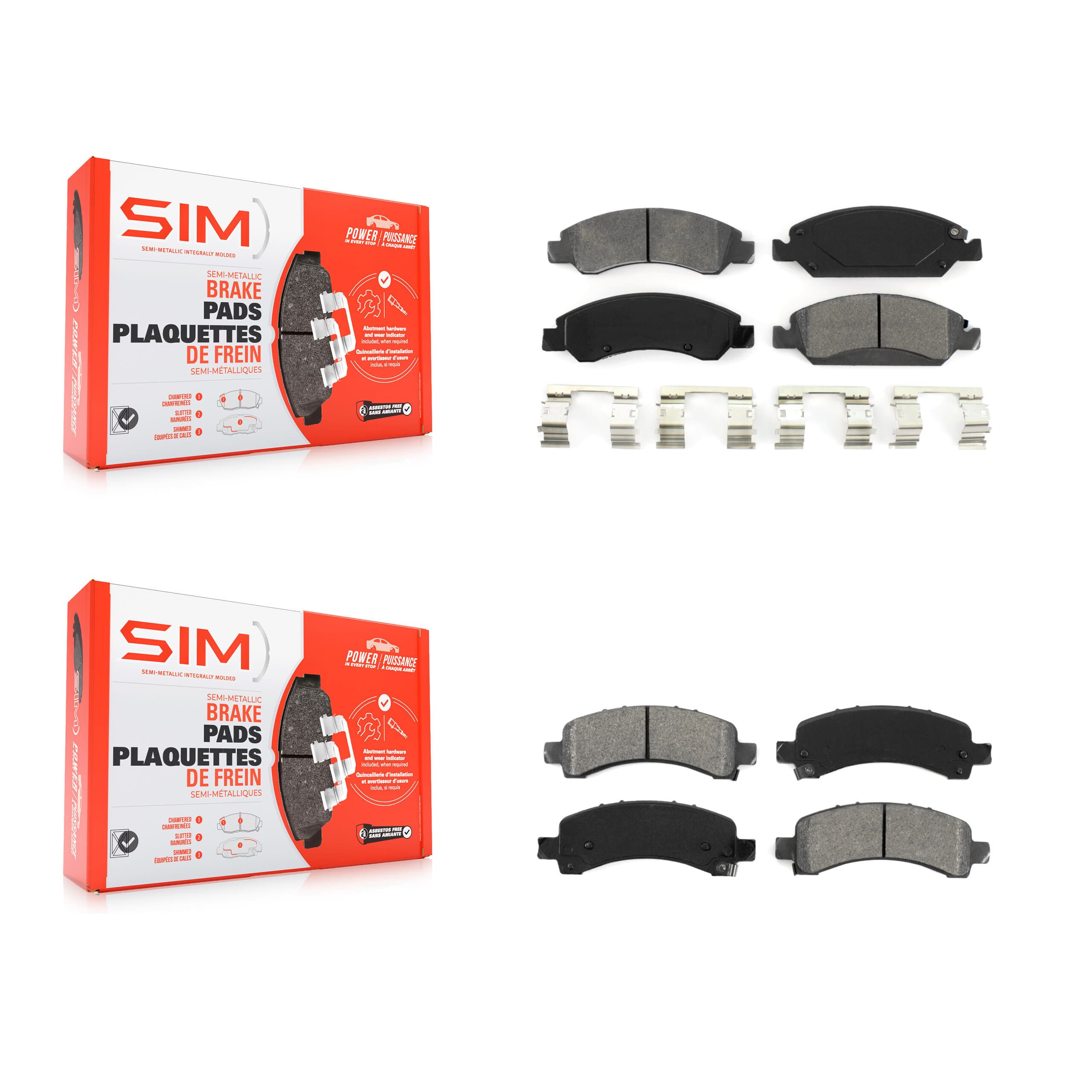 SIM - KSM-100138 - Front and Rear Disc Brake Pad Kits image 1