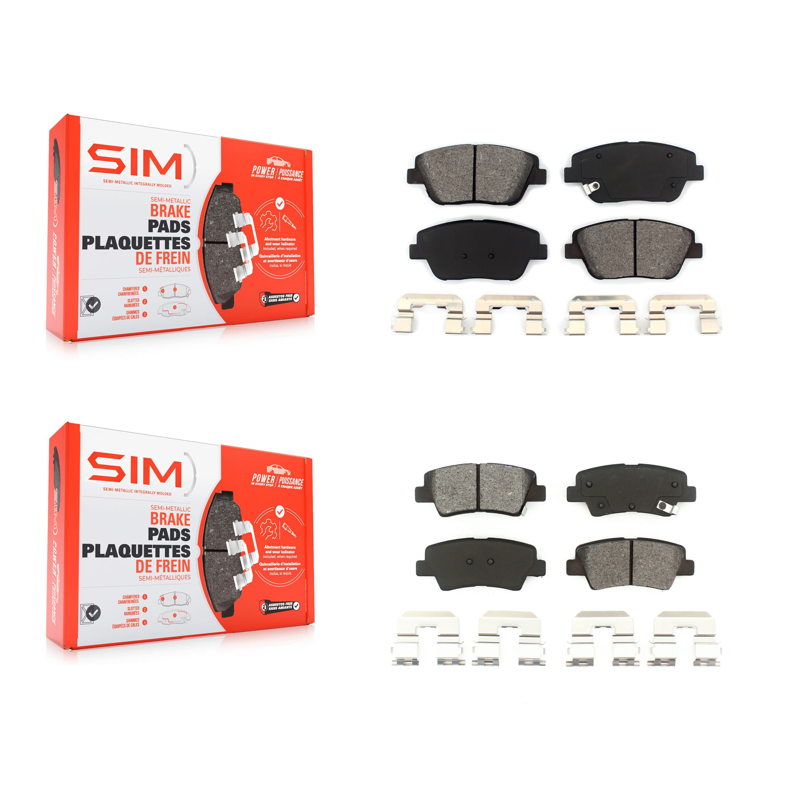 SIM - KSM-100170 - Front and Rear Disc Brake Pad Kits image 1