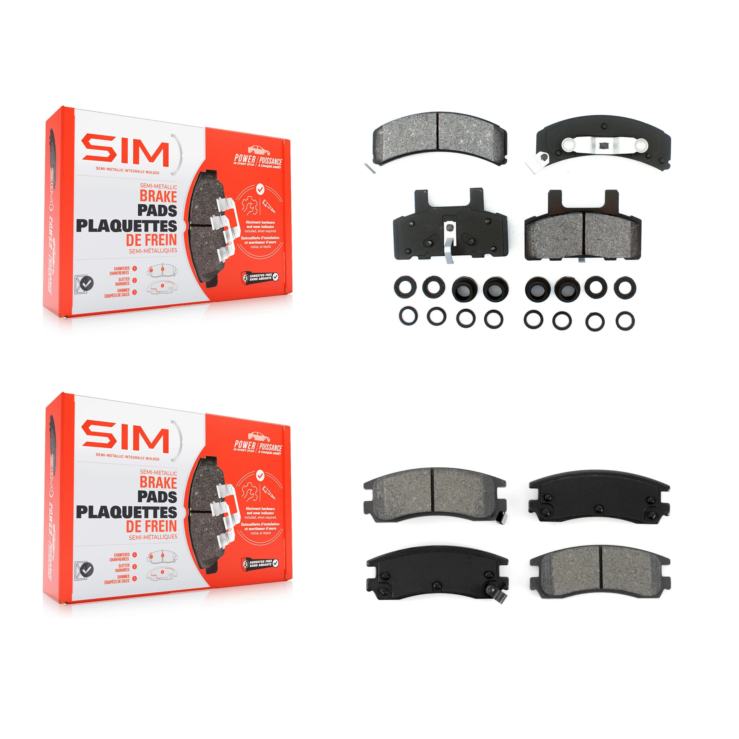 SIM - KSM-100235 - Front and Rear Disc Brake Pad Kits image 1