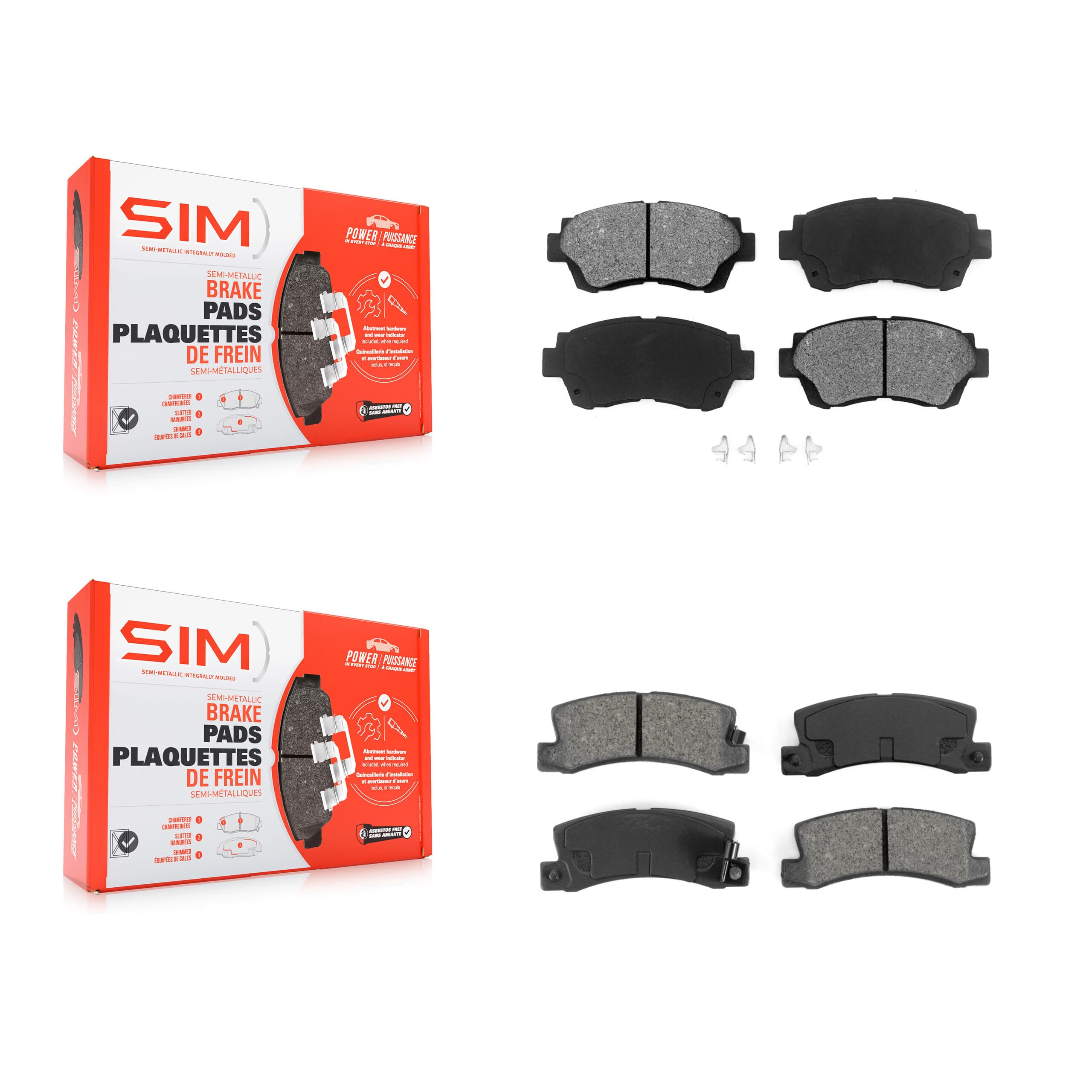 SIM - KSM-100248 - Front and Rear Disc Brake Pad Kits image 1