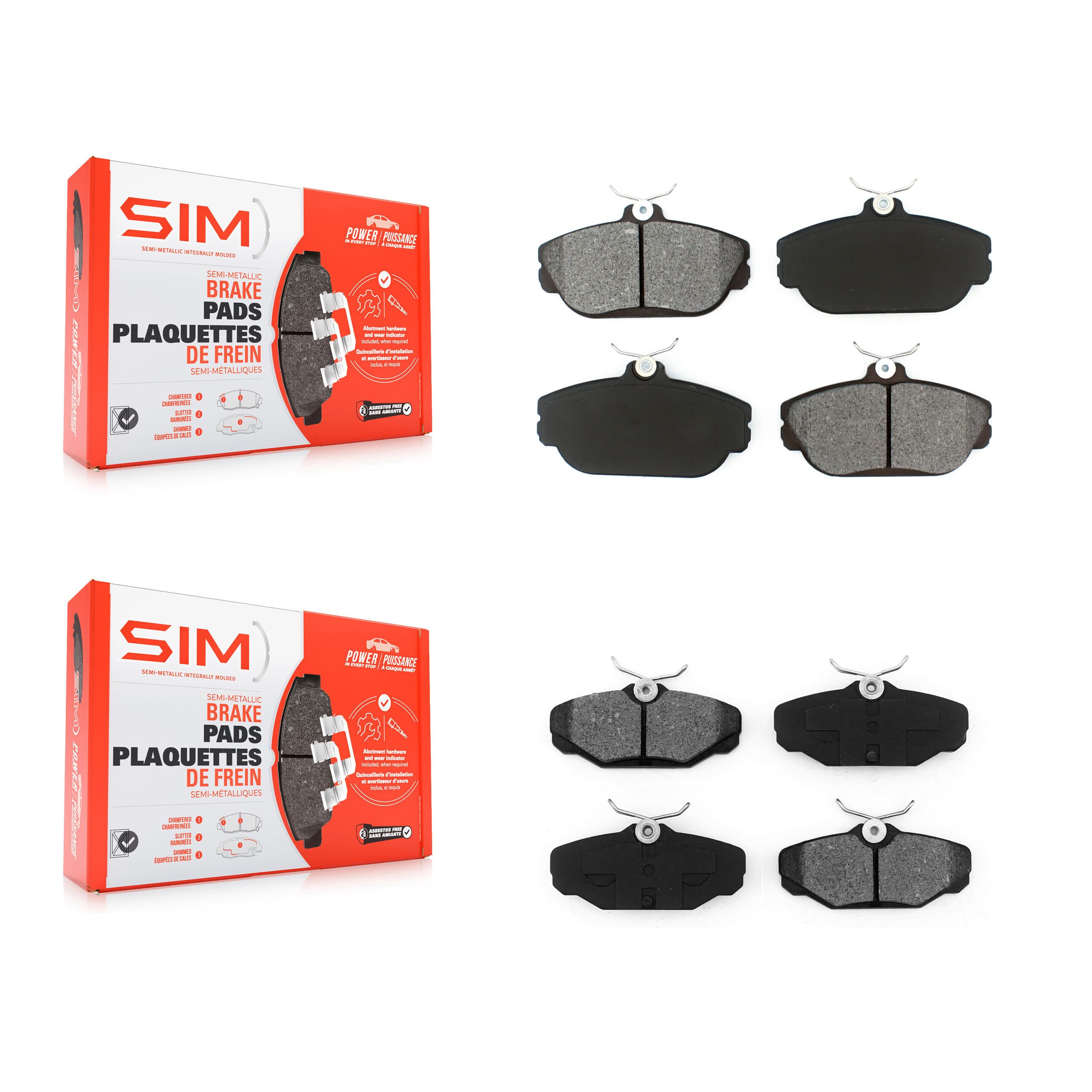 SIM - KSM-100272 - Front and Rear Disc Brake Pad Kits image 1
