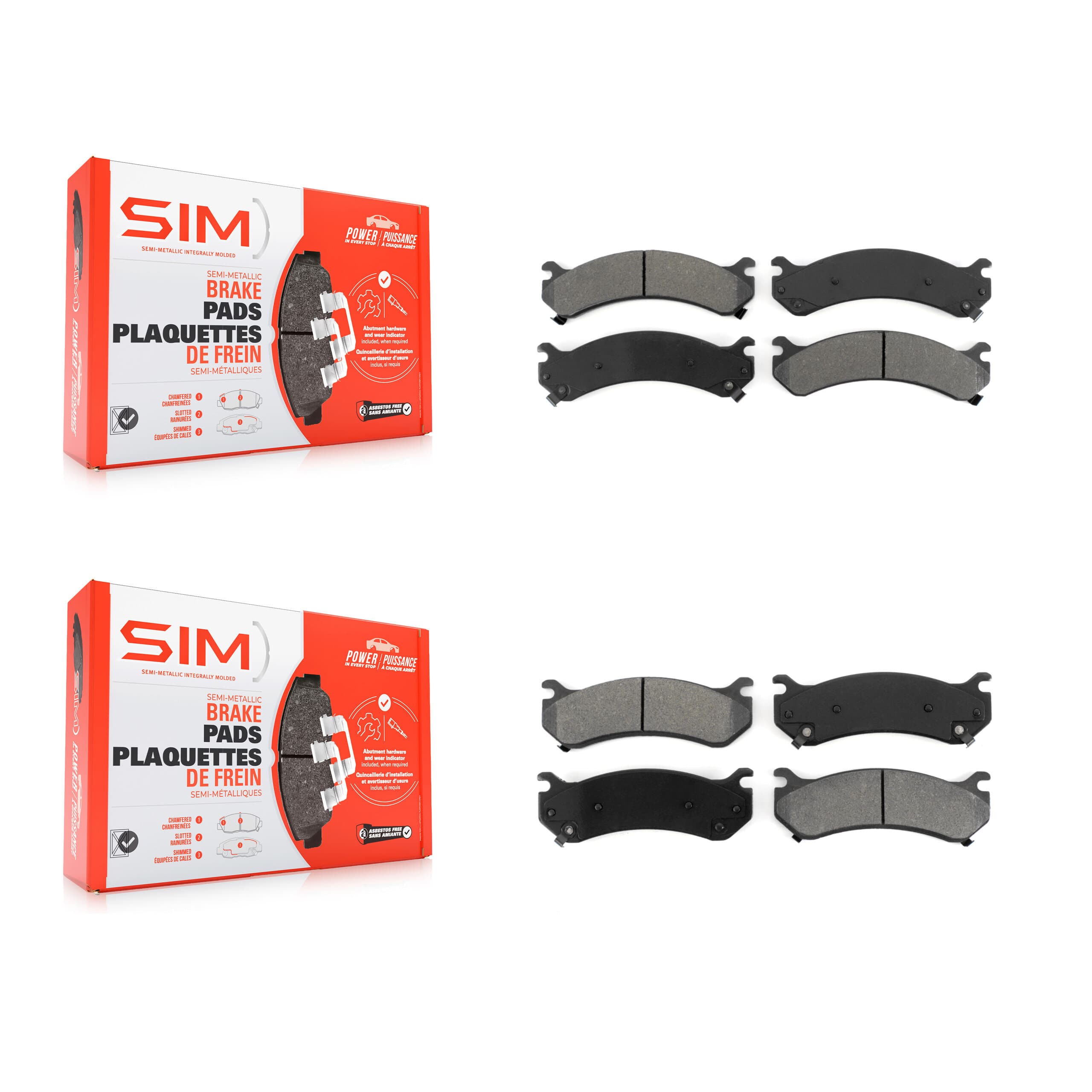SIM - KSM-100325 - Front and Rear Disc Brake Pad Kits image 1
