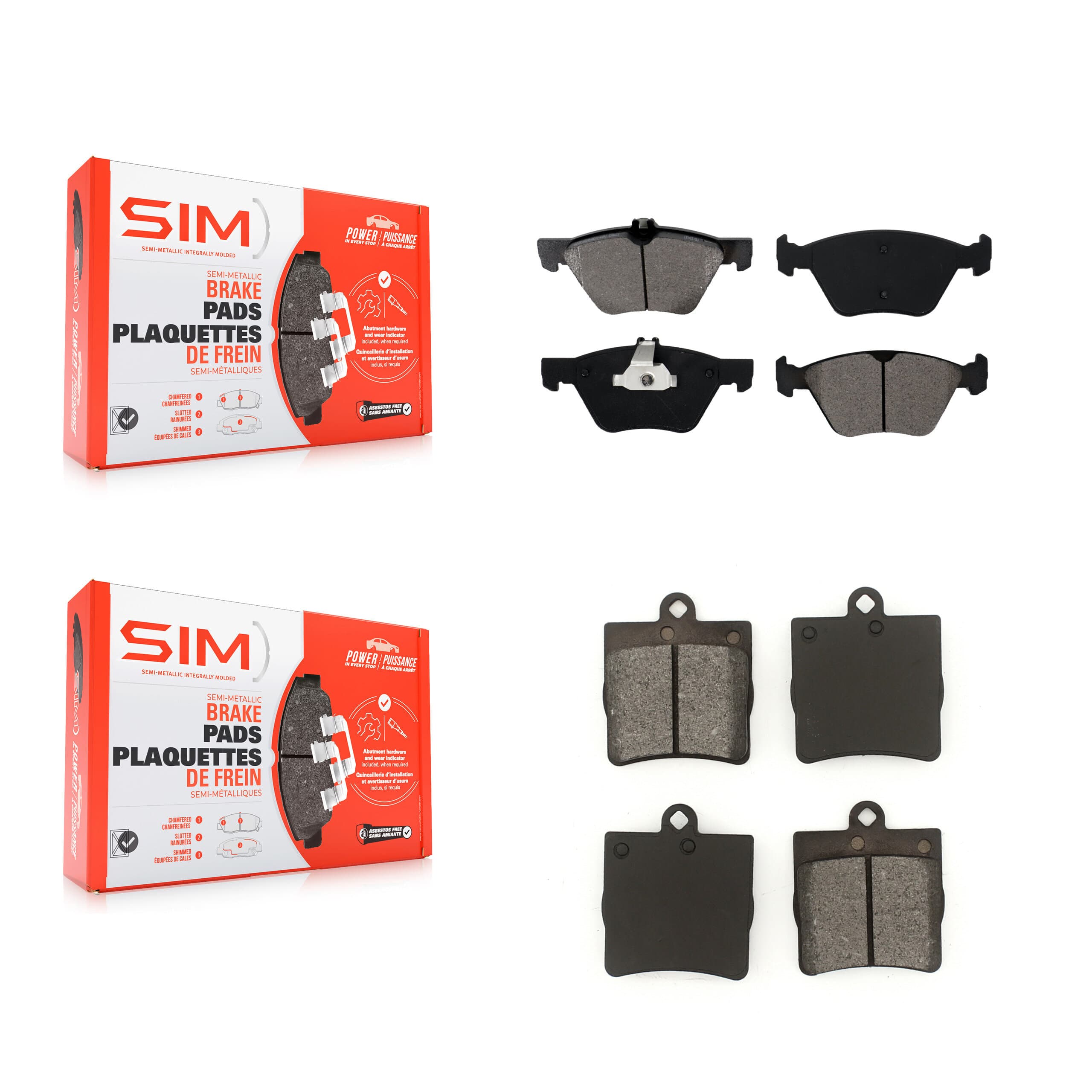 SIM - KSM-100370 - Front and Rear Disc Brake Pad Kits image 1
