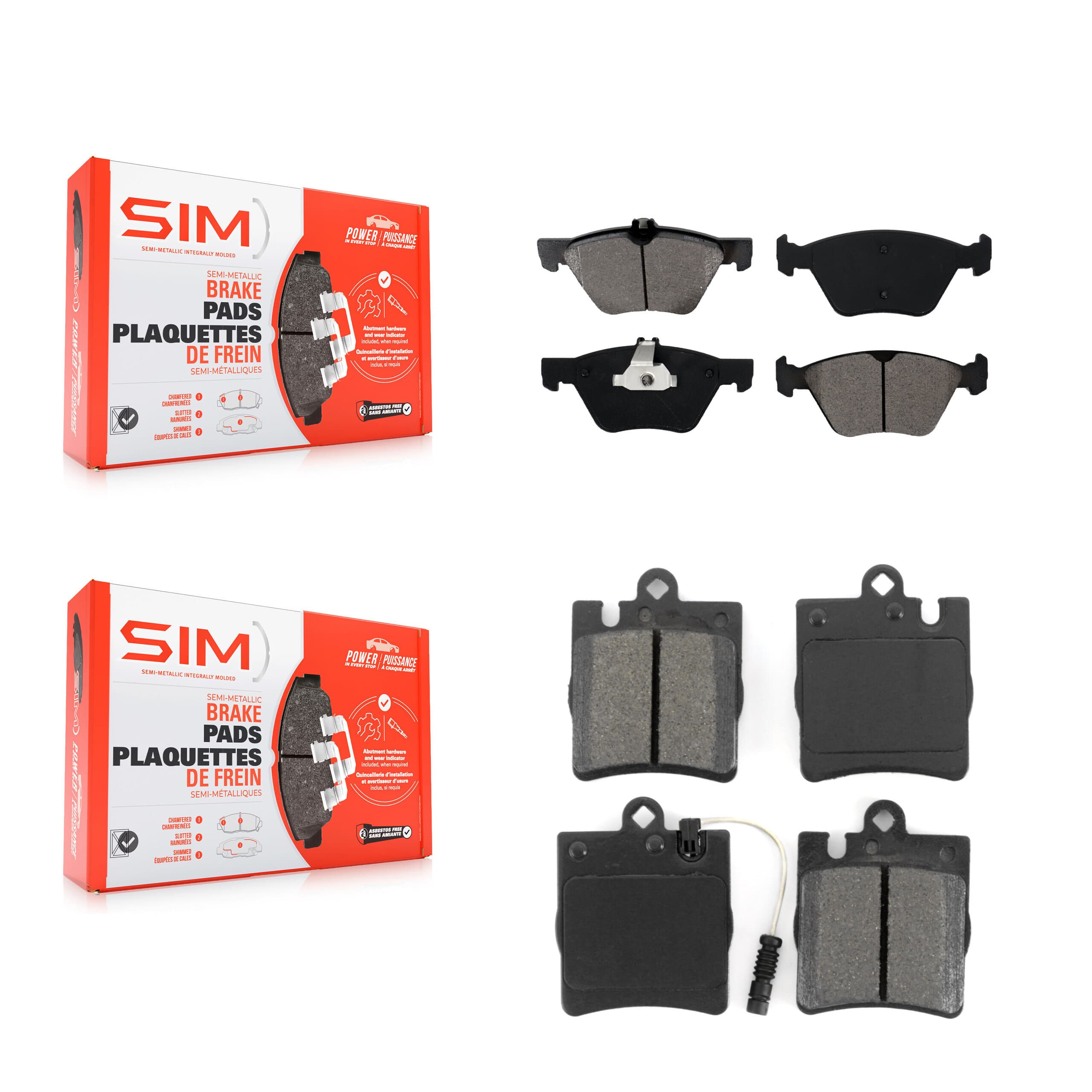 SIM - KSM-100371 - Front and Rear Disc Brake Pad Kits image 1