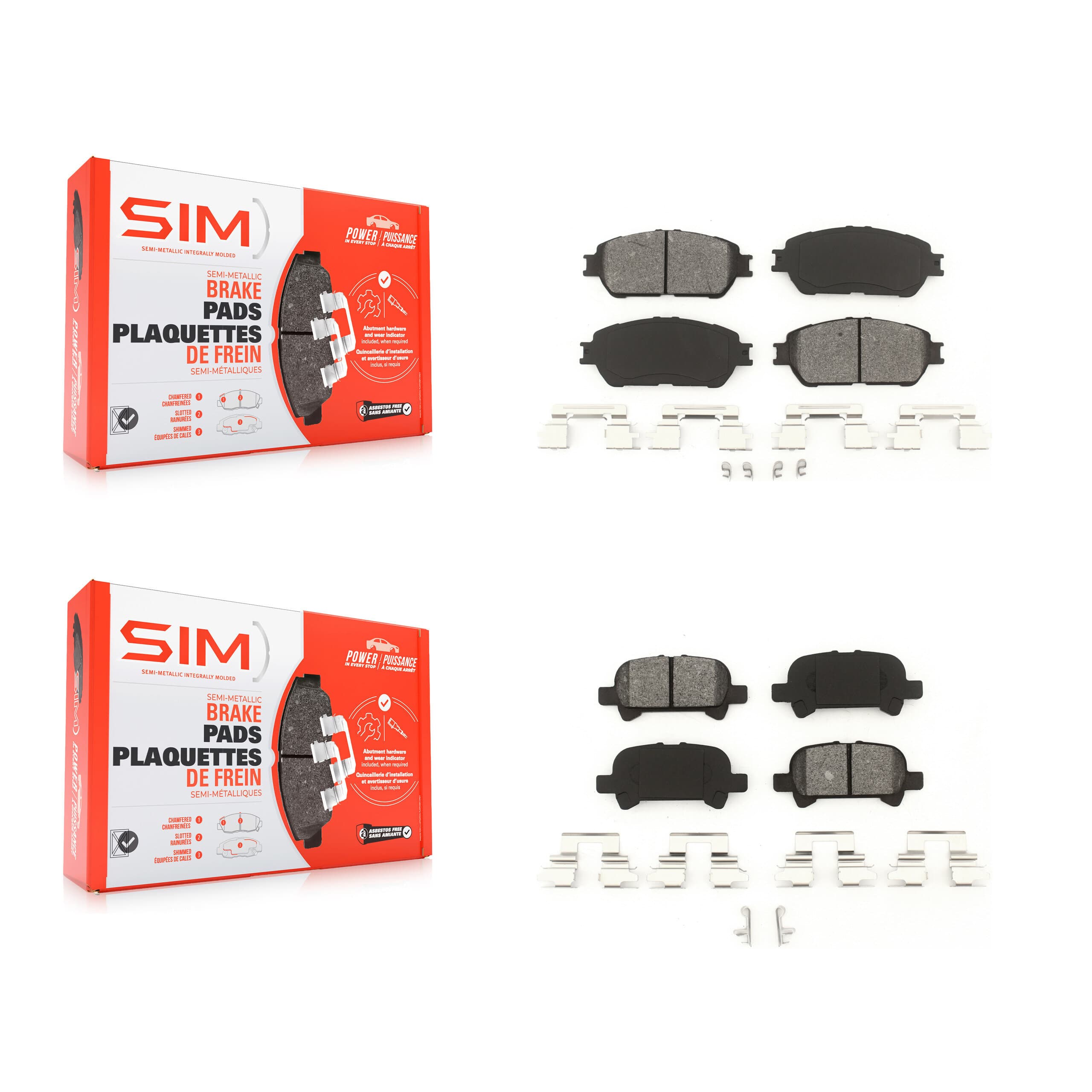 SIM - KSM-100397 - Front and Rear Disc Brake Pad Kits image 1