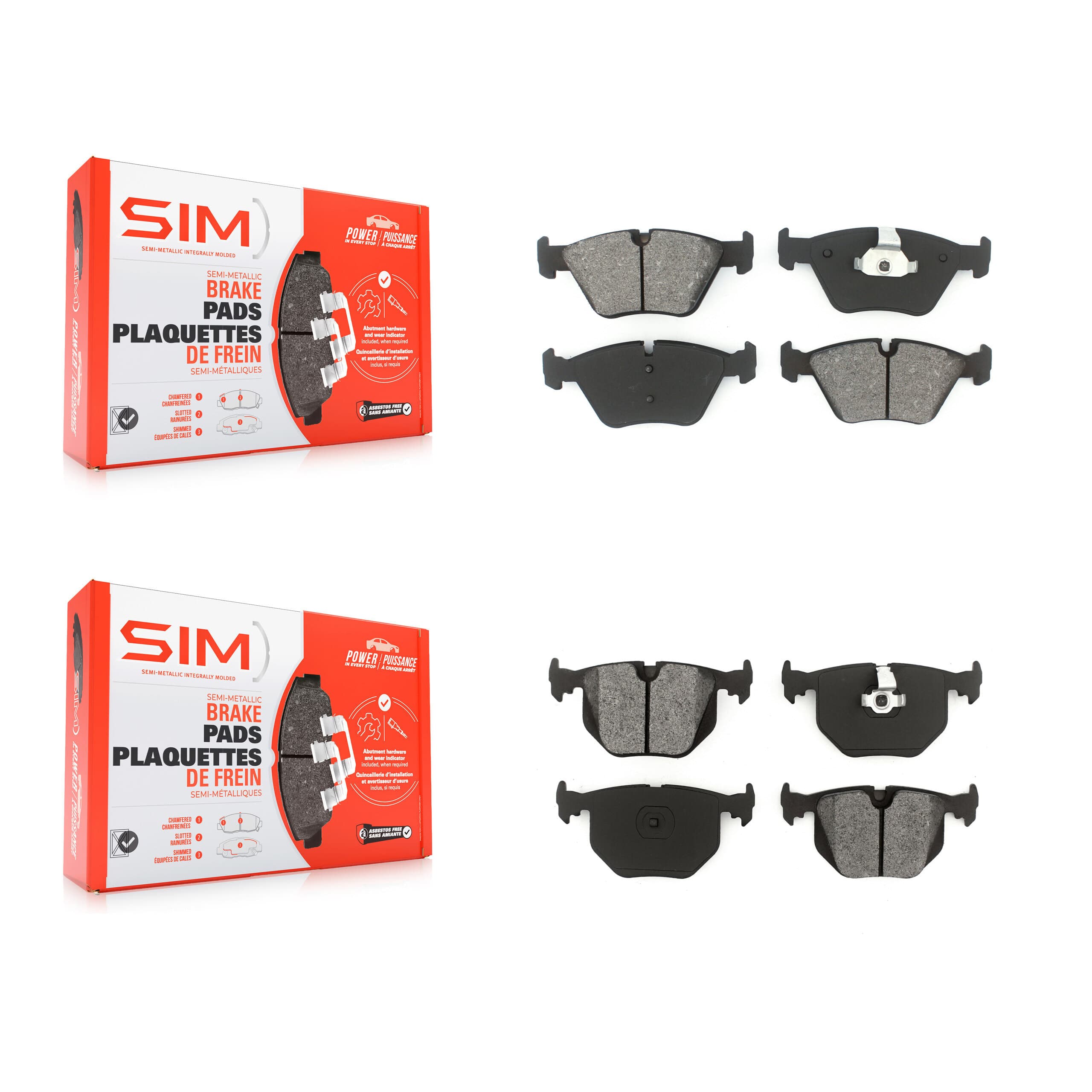 SIM - KSM-100434 - Front and Rear Disc Brake Pad Kits image 1