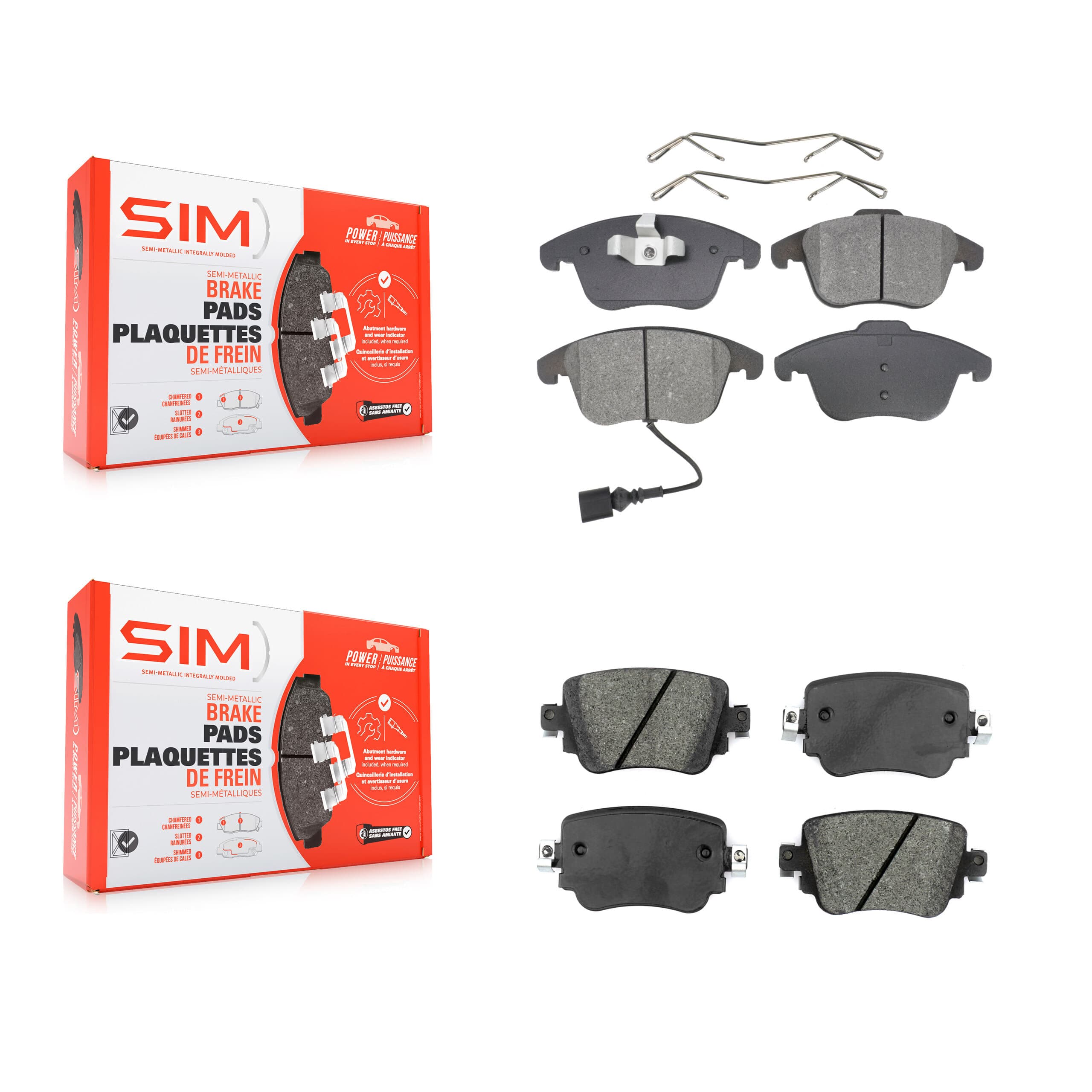 SIM - KSM-100453 - Front and Rear Disc Brake Pad Kits image 1