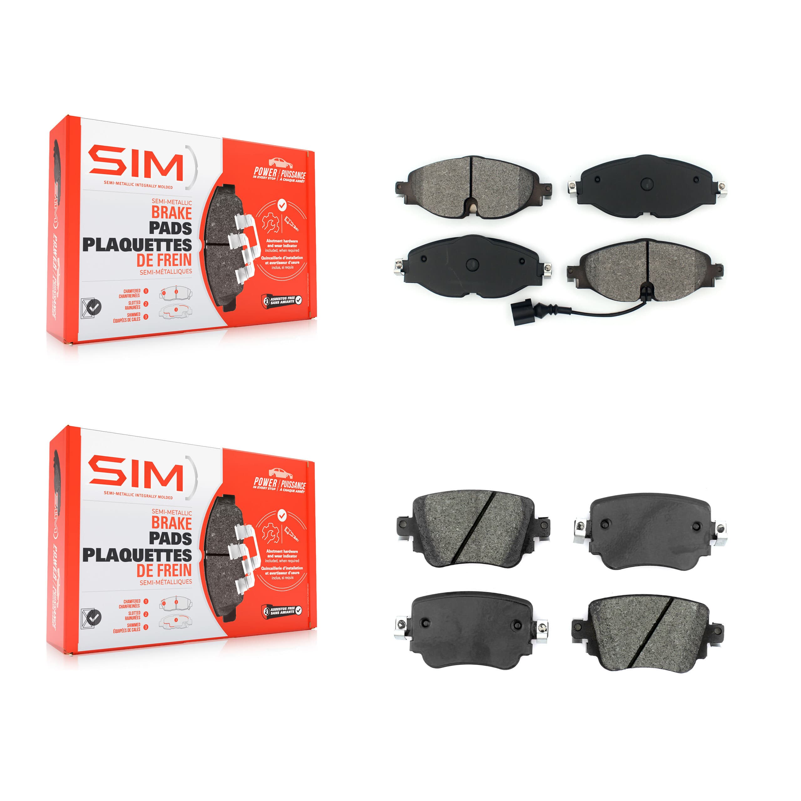 SIM - KSM-100467 - Front and Rear Disc Brake Pad Kits image 1