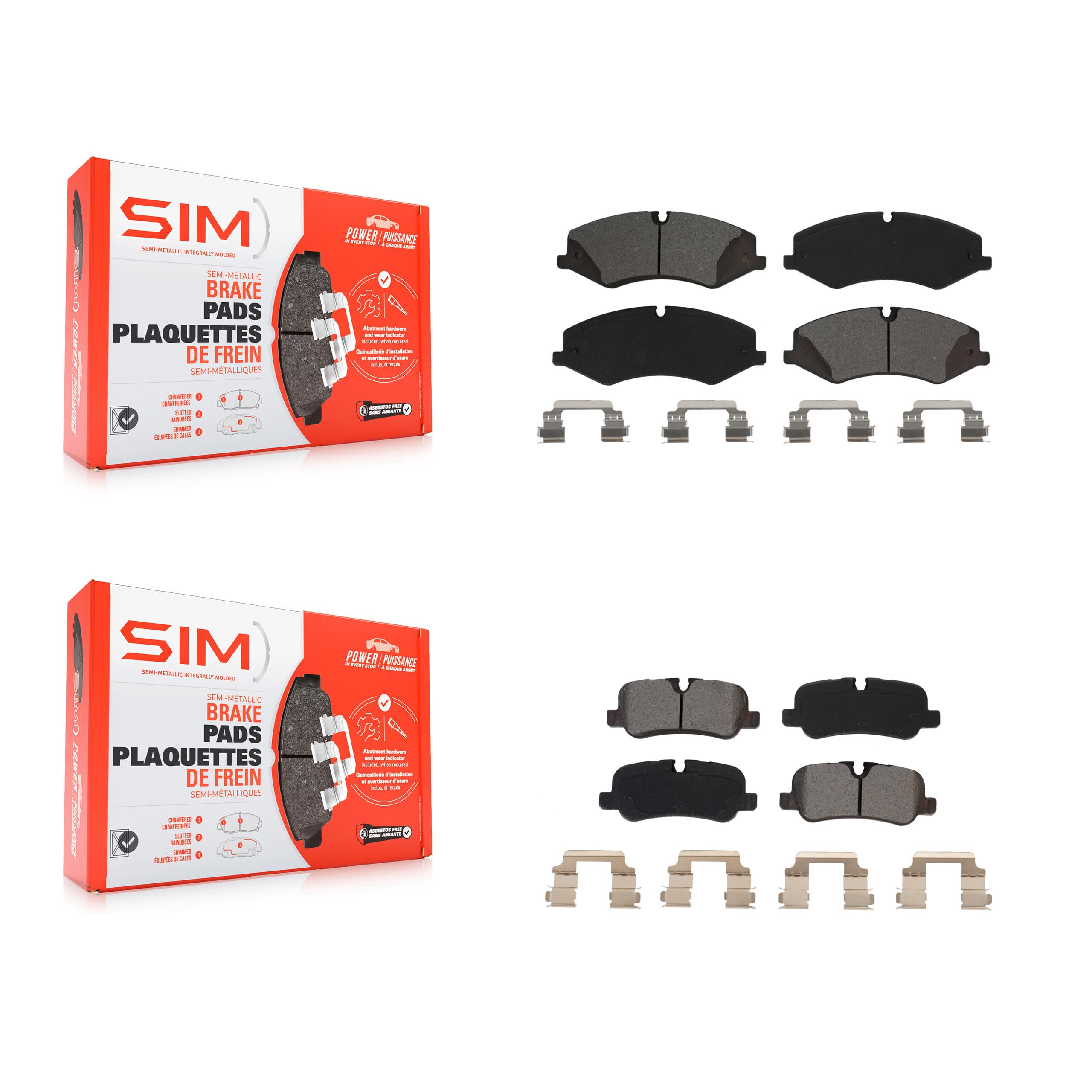 SIM - KSM-100503 - Front and Rear Disc Brake Pad Kits image 1
